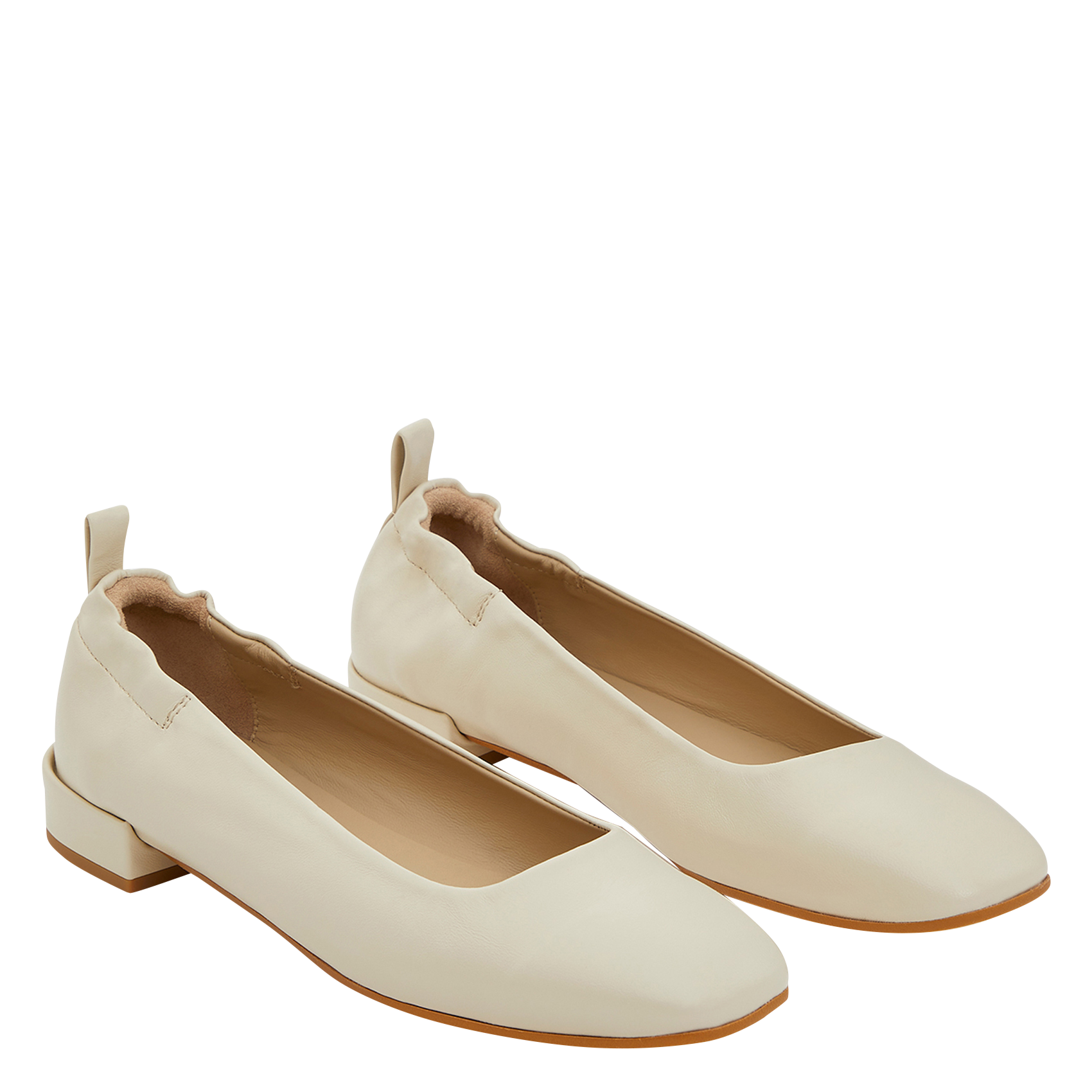 Leren Ballerina's Ecru Minelli - Dames | Place des Tendances