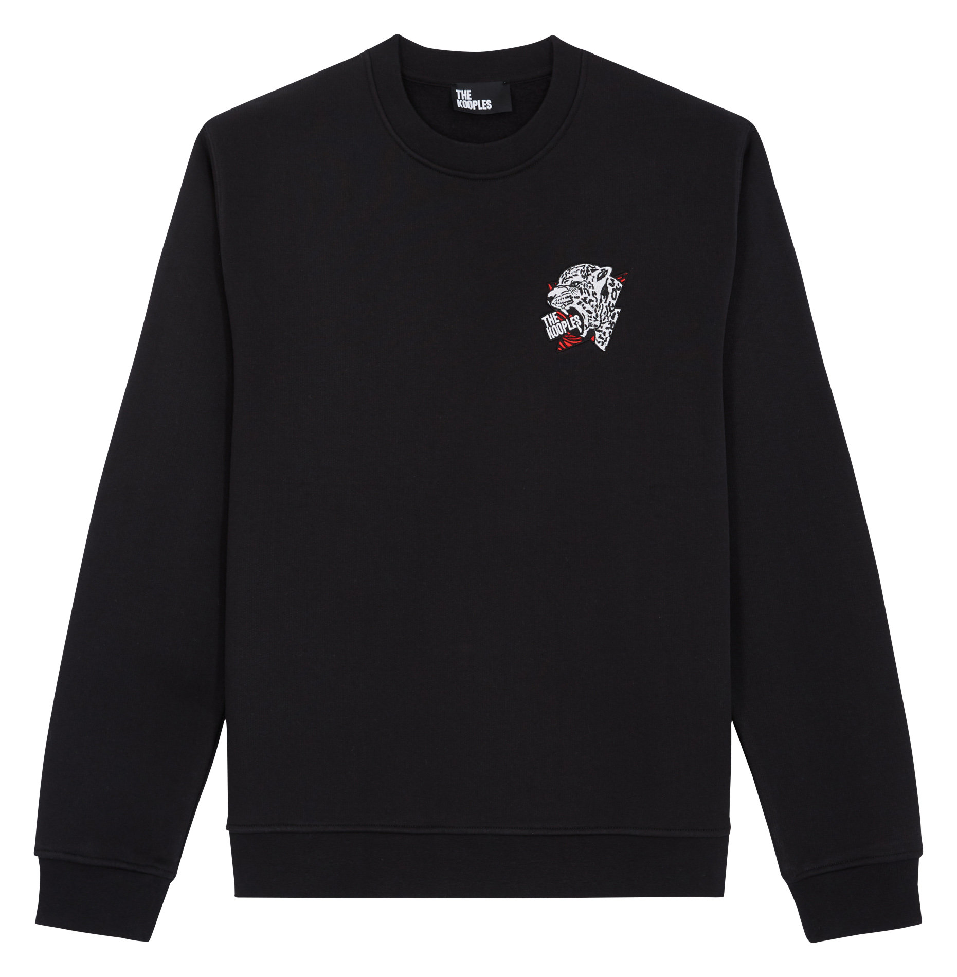 Sweat col rond en coton brodé THE KOOPLES Noir