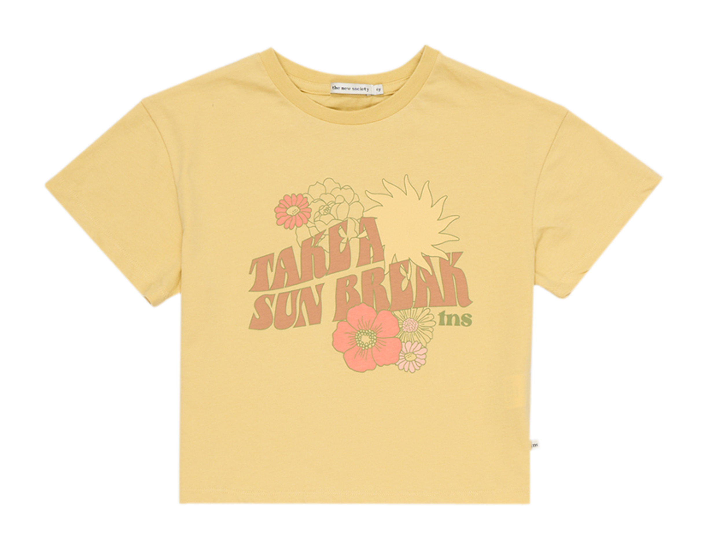 Cotton T-shirt THE NEW SOCIETY Yellow