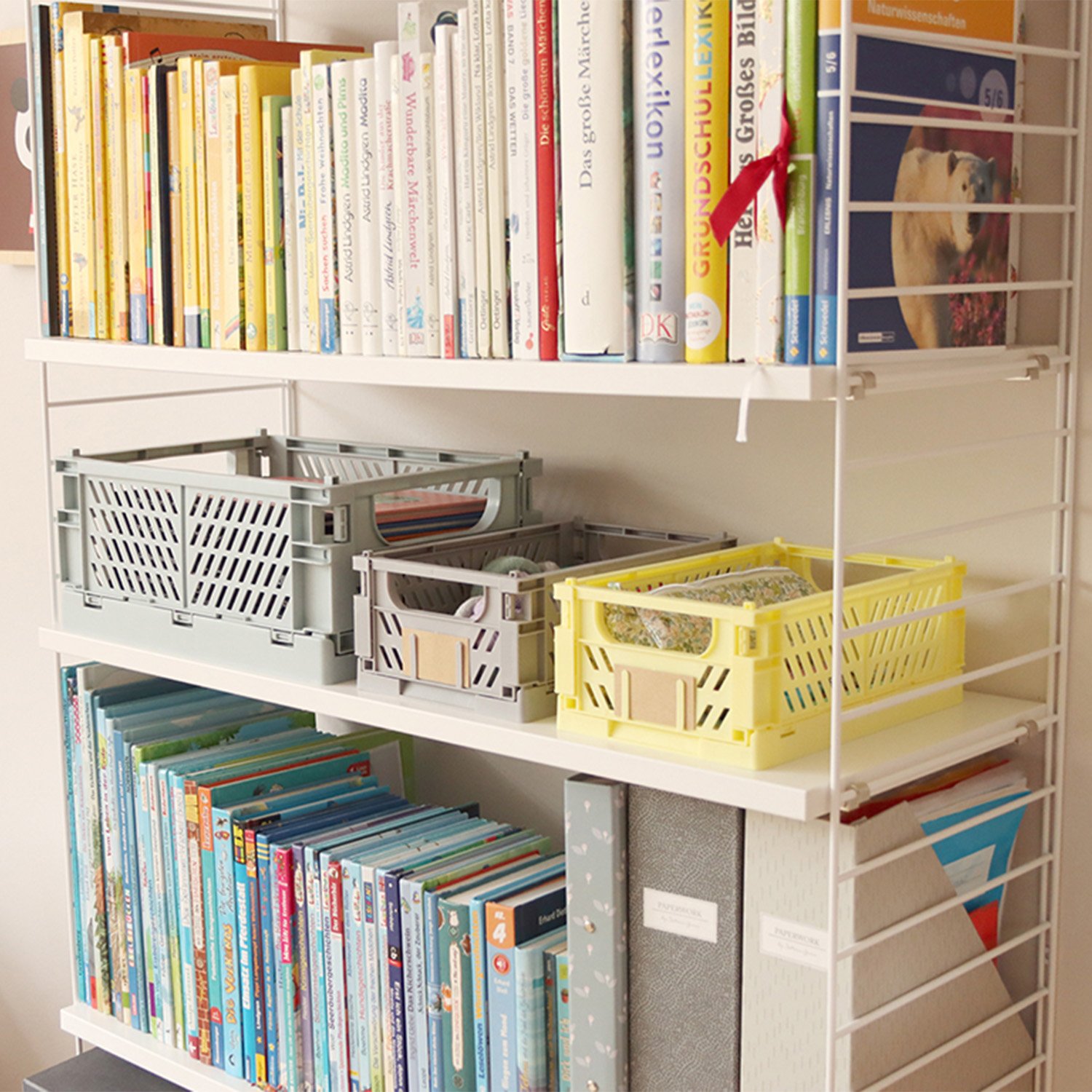 Storage boxes, set of 3 KINDSGUT Yellow