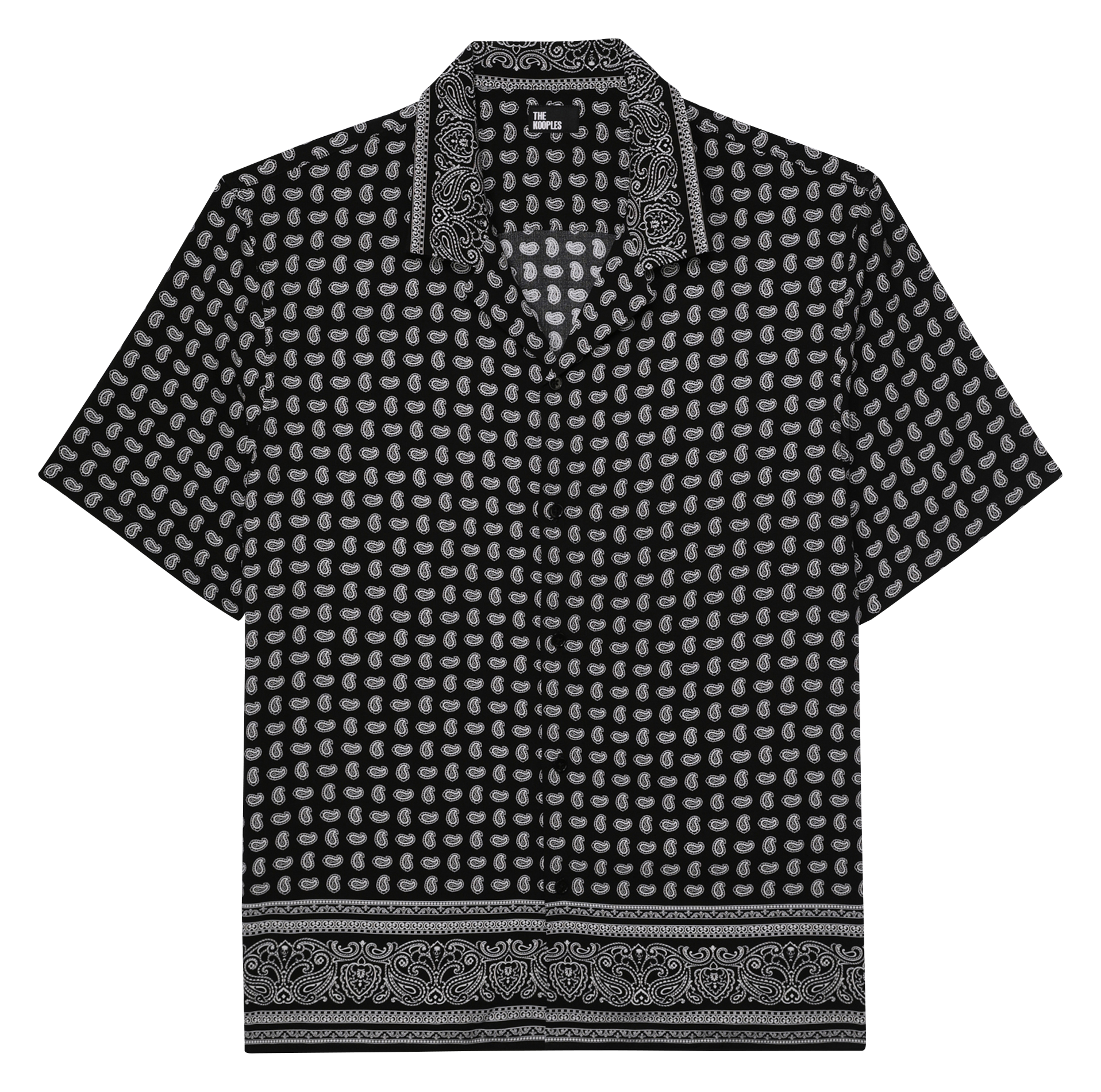 Chemise col classique droite imprimée THE KOOPLES Noir