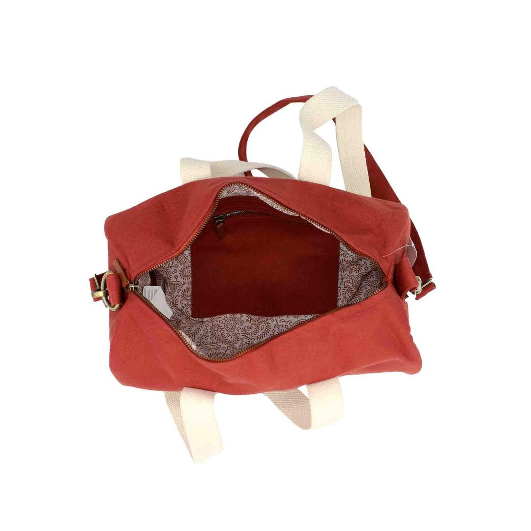 Cotton weekend bag HINDBAG Red
