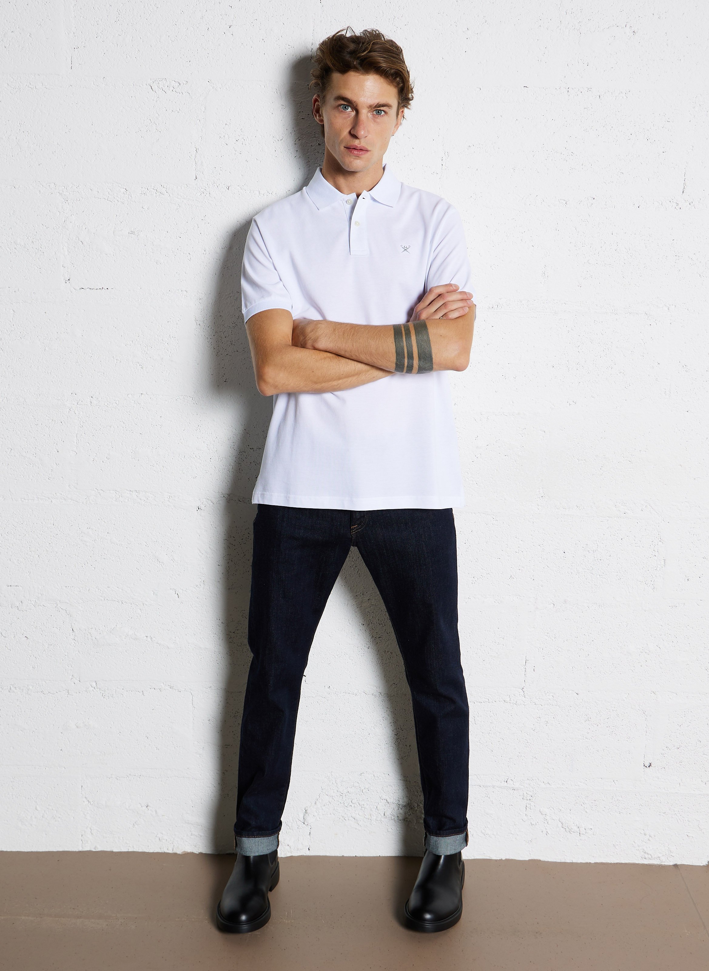 Cotton-blend straight jeans HACKETT Blue