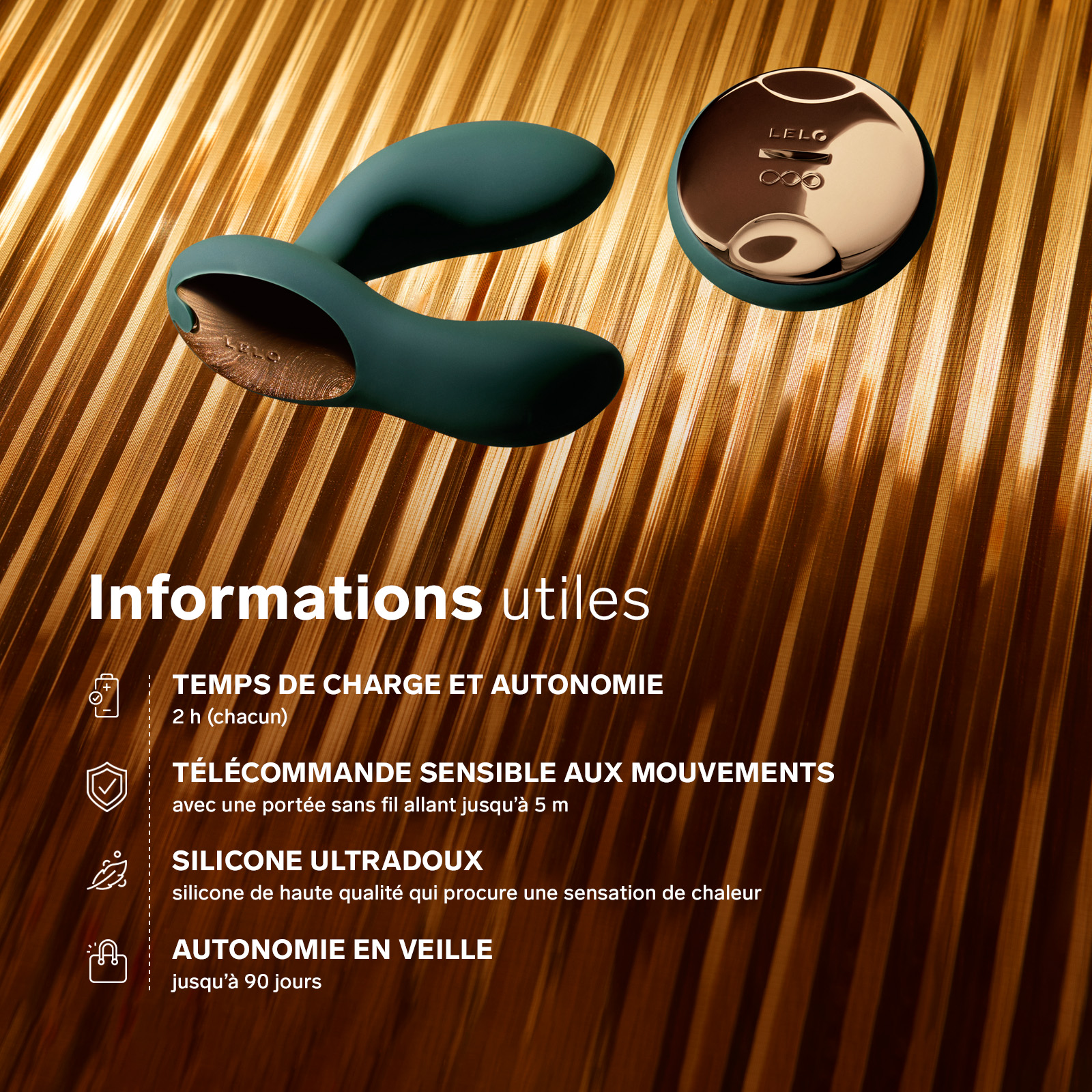 Men's remote-controlled masturbator, Lelo Hugo 2 Remote LELO Black