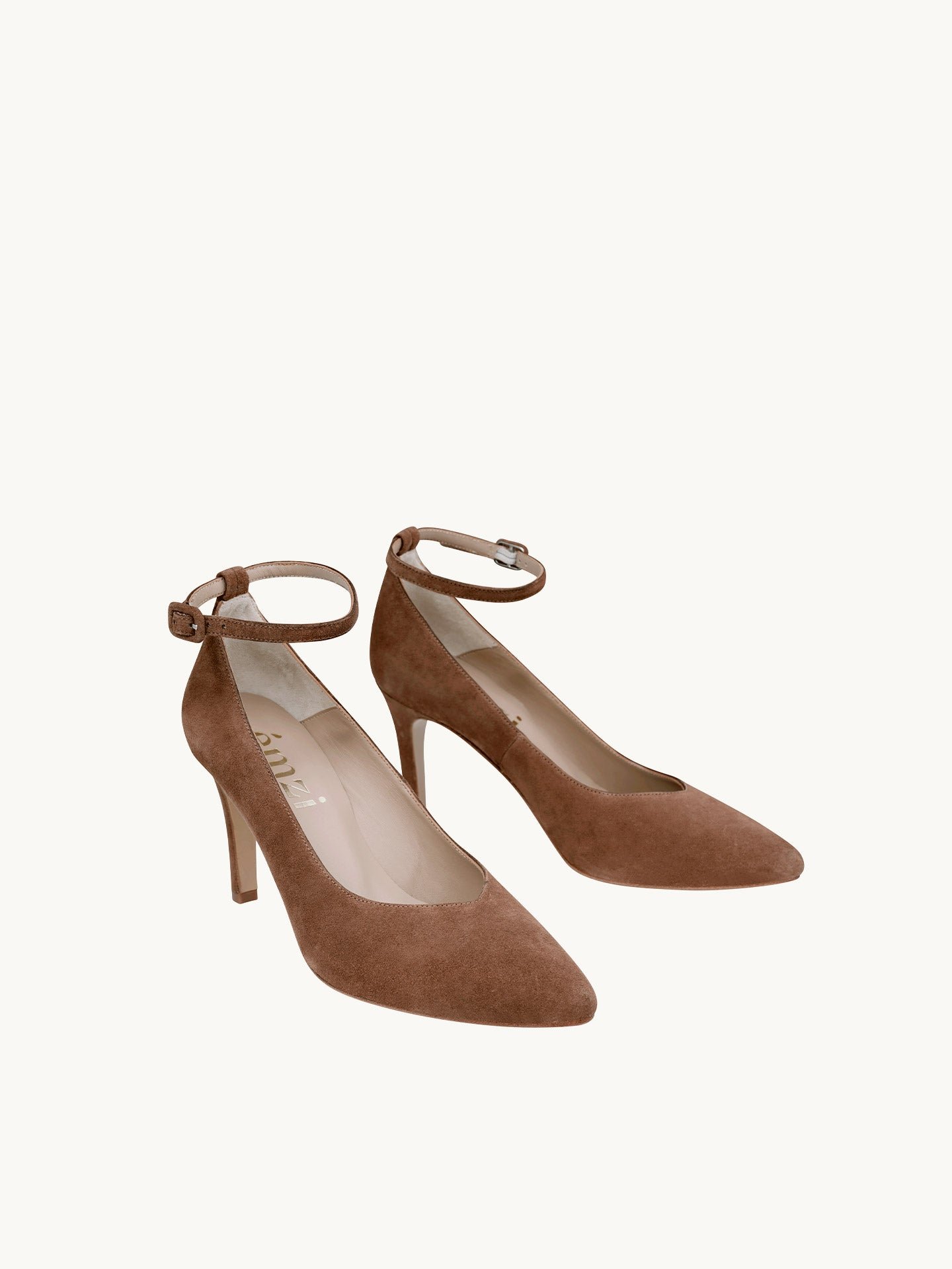 Suede high heels EMZI PARIS Brown