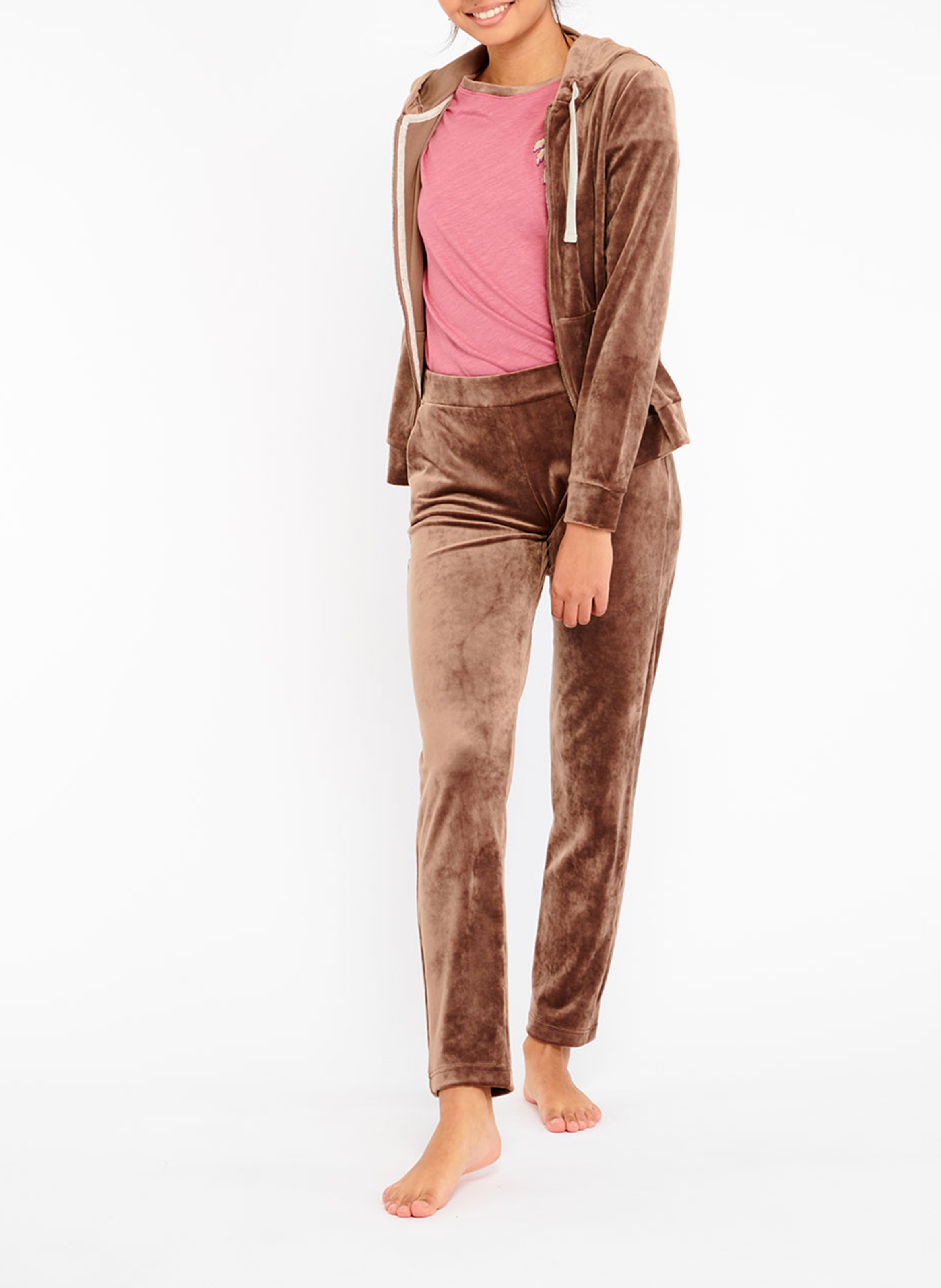Pantalon de jogging en velours BANANA MOON Marron