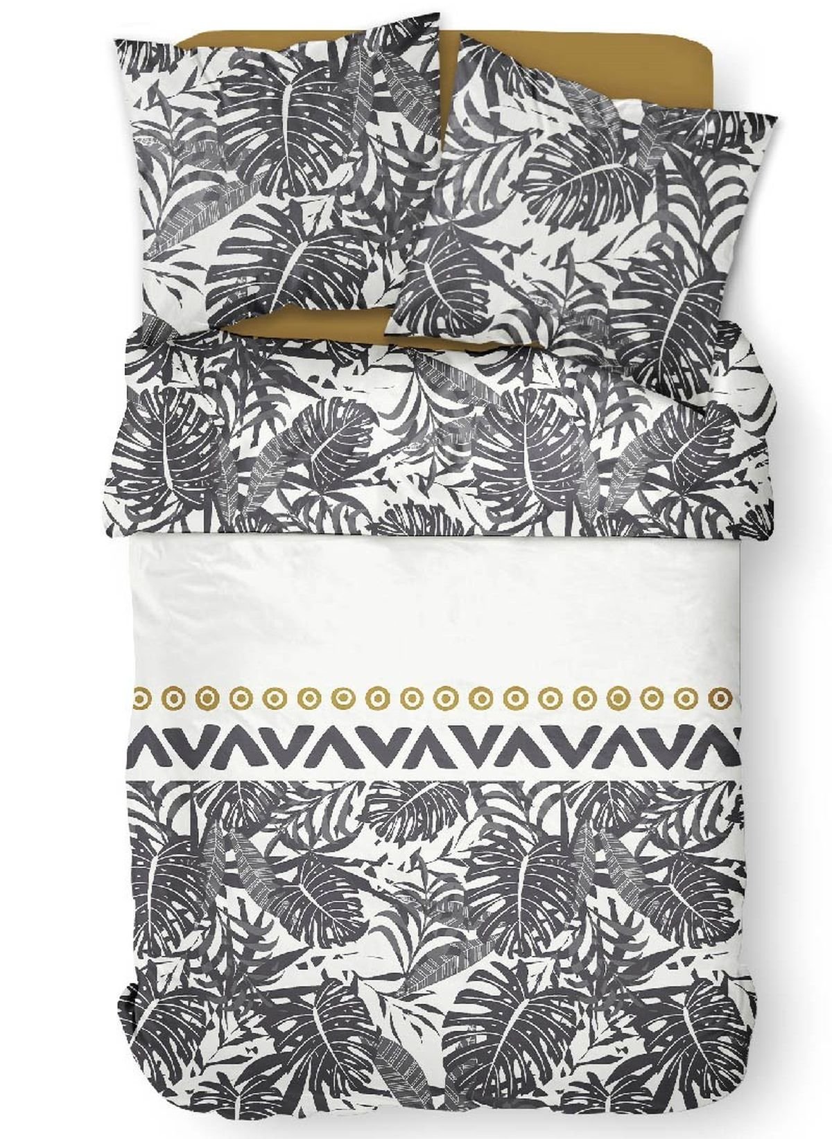 Jungle print cotton bedding set TODAY LINGE DE MAISON White