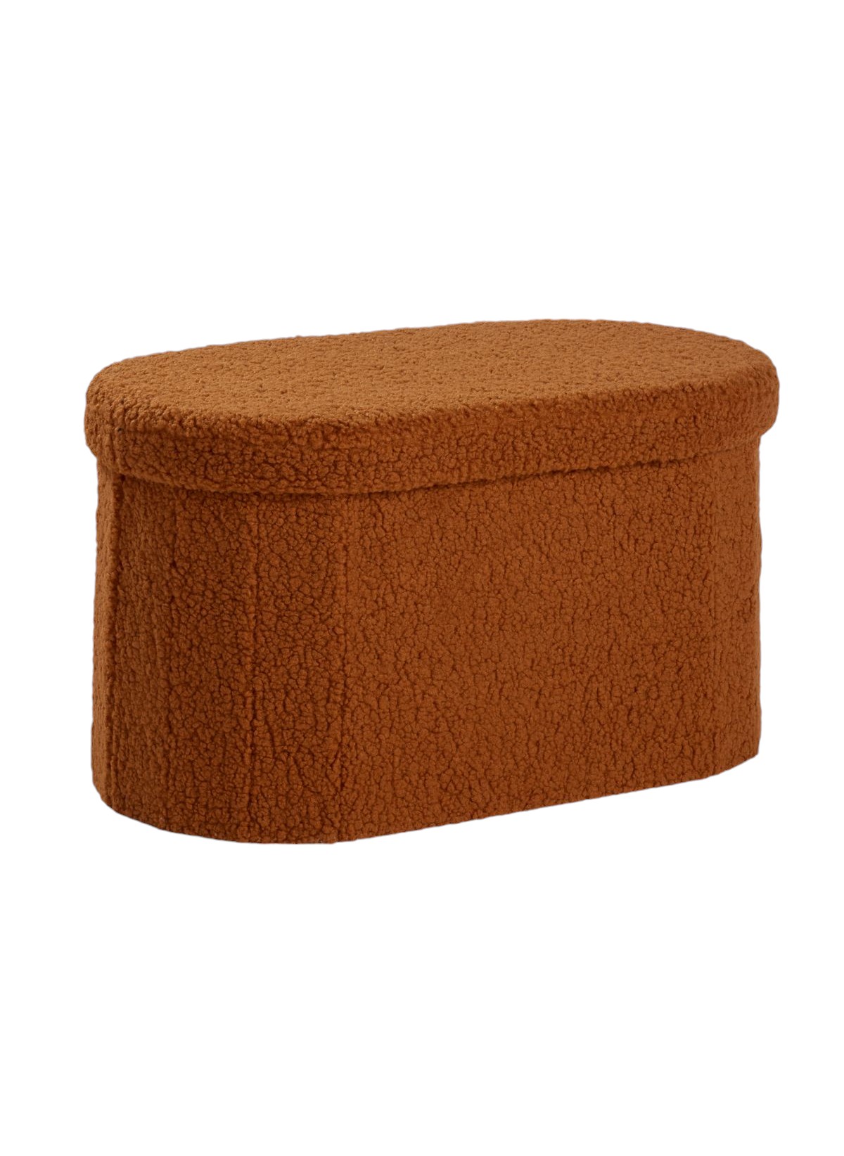 Oval storage bench FACTORY Brown