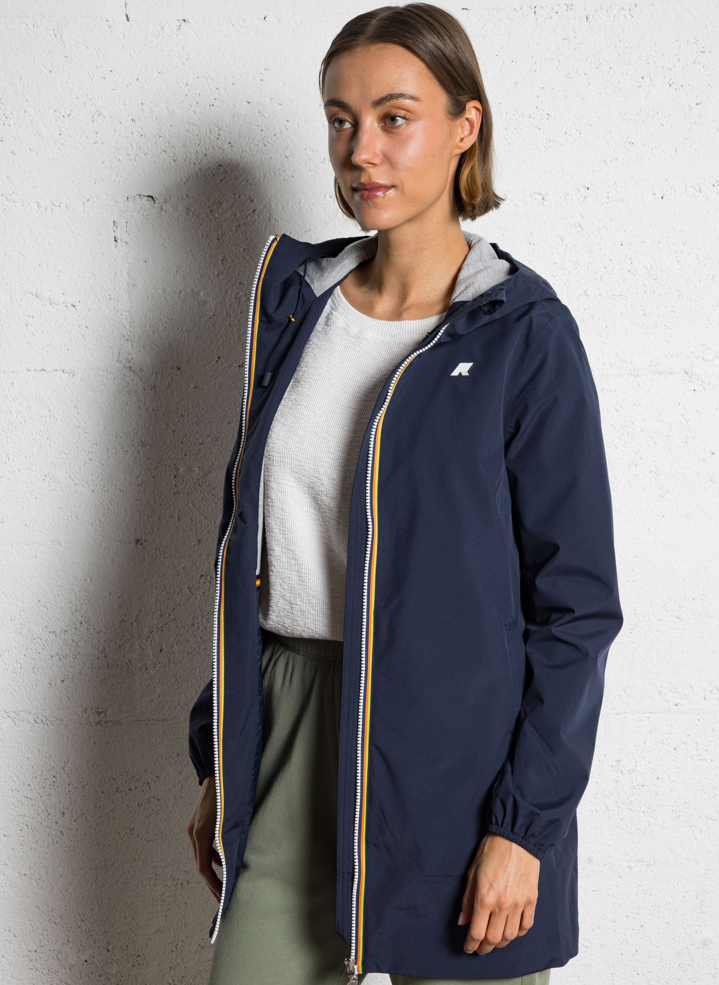 Imperméable col montant K-WAY Bleu