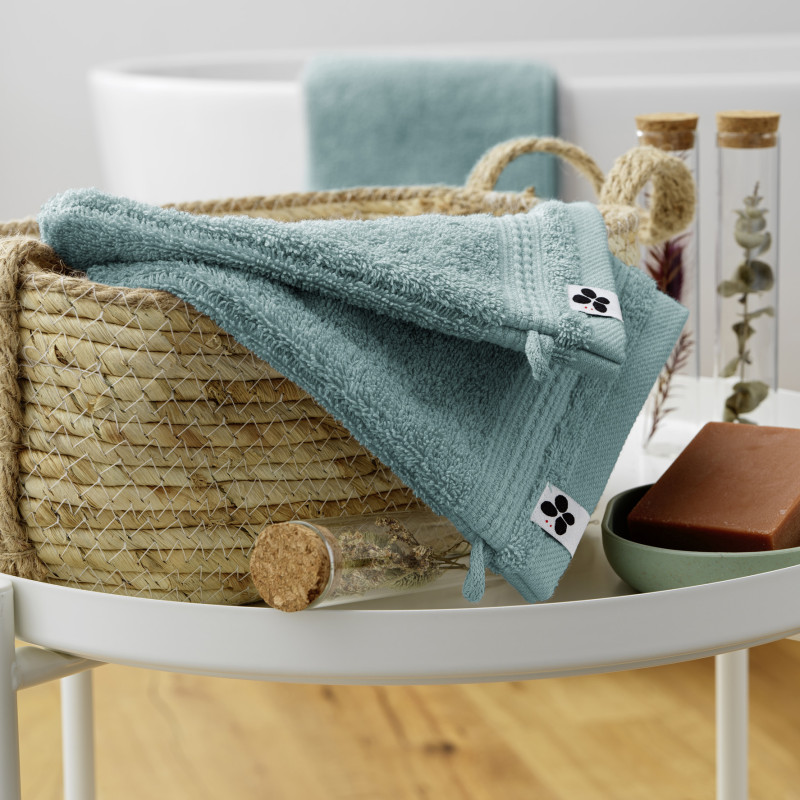 Set of 2 washcloths L'EFFET PAPILLON Blue