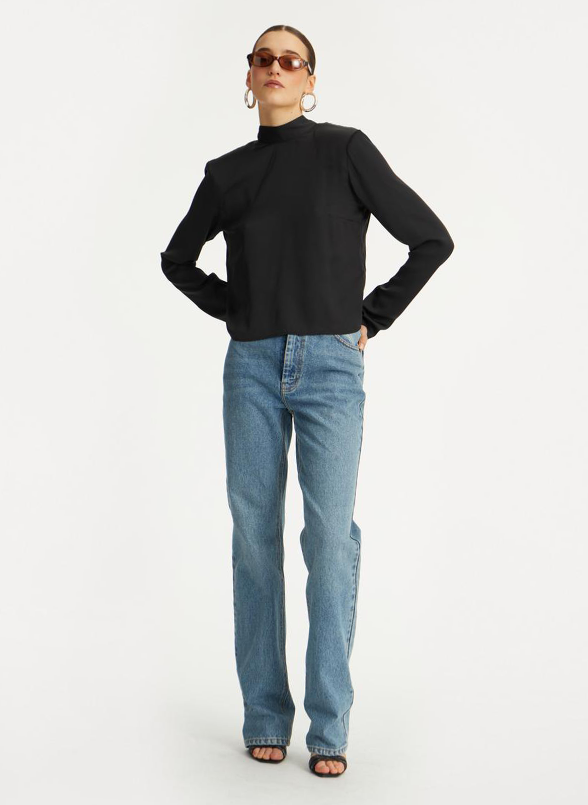 Top col rond  ROTATE Noir