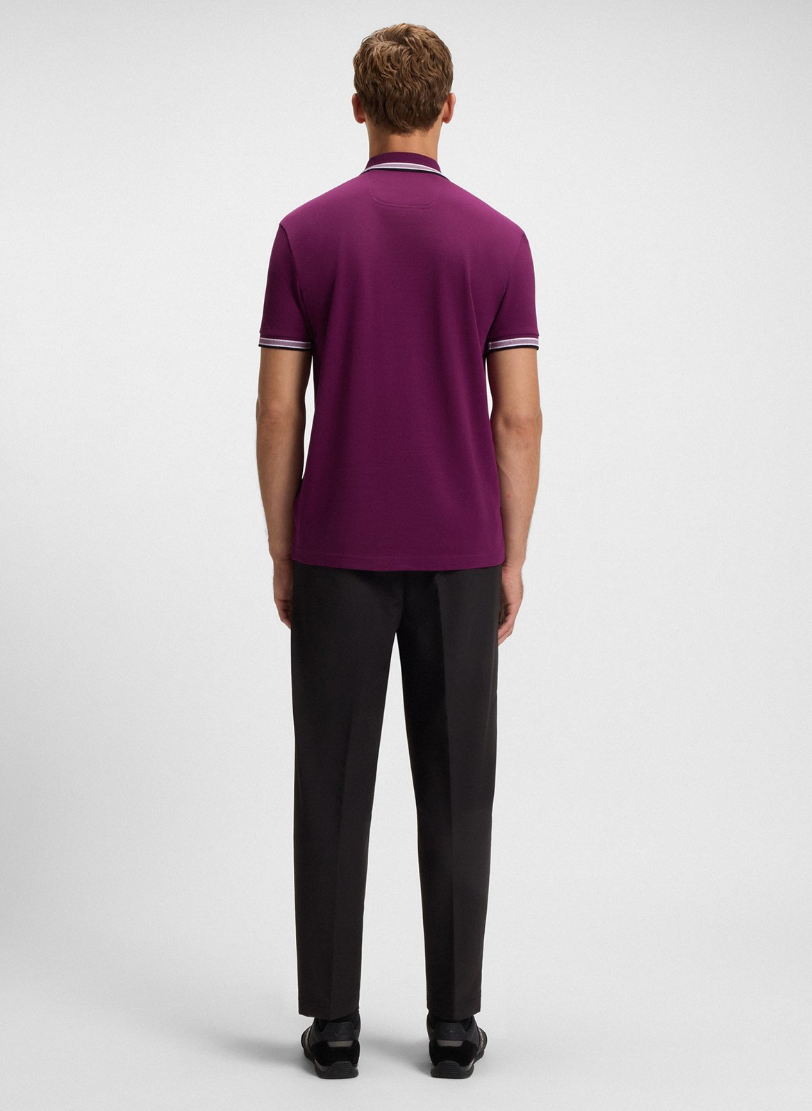 Regular-fit cotton polo shirt BOSS Pink