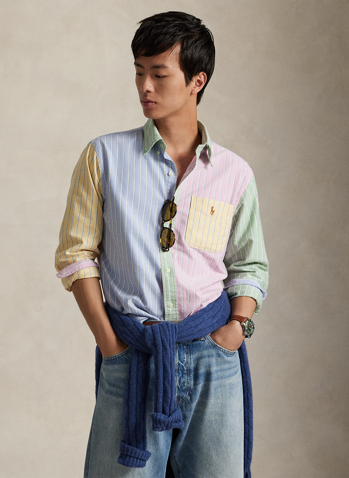 Klassiek gestreept katoenen overhemd POLO RALPH LAUREN Veelkleurig