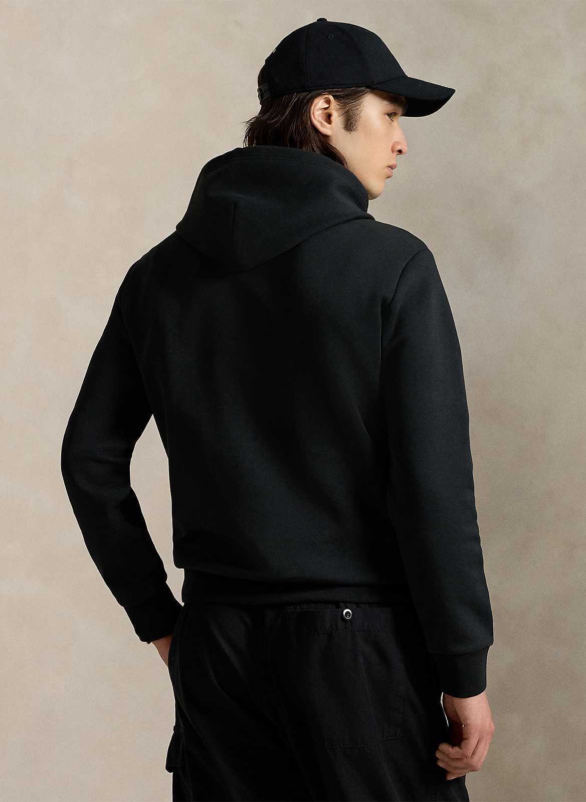 Sweat uni à capuche avec broderie POLO RALPH LAUREN Noir