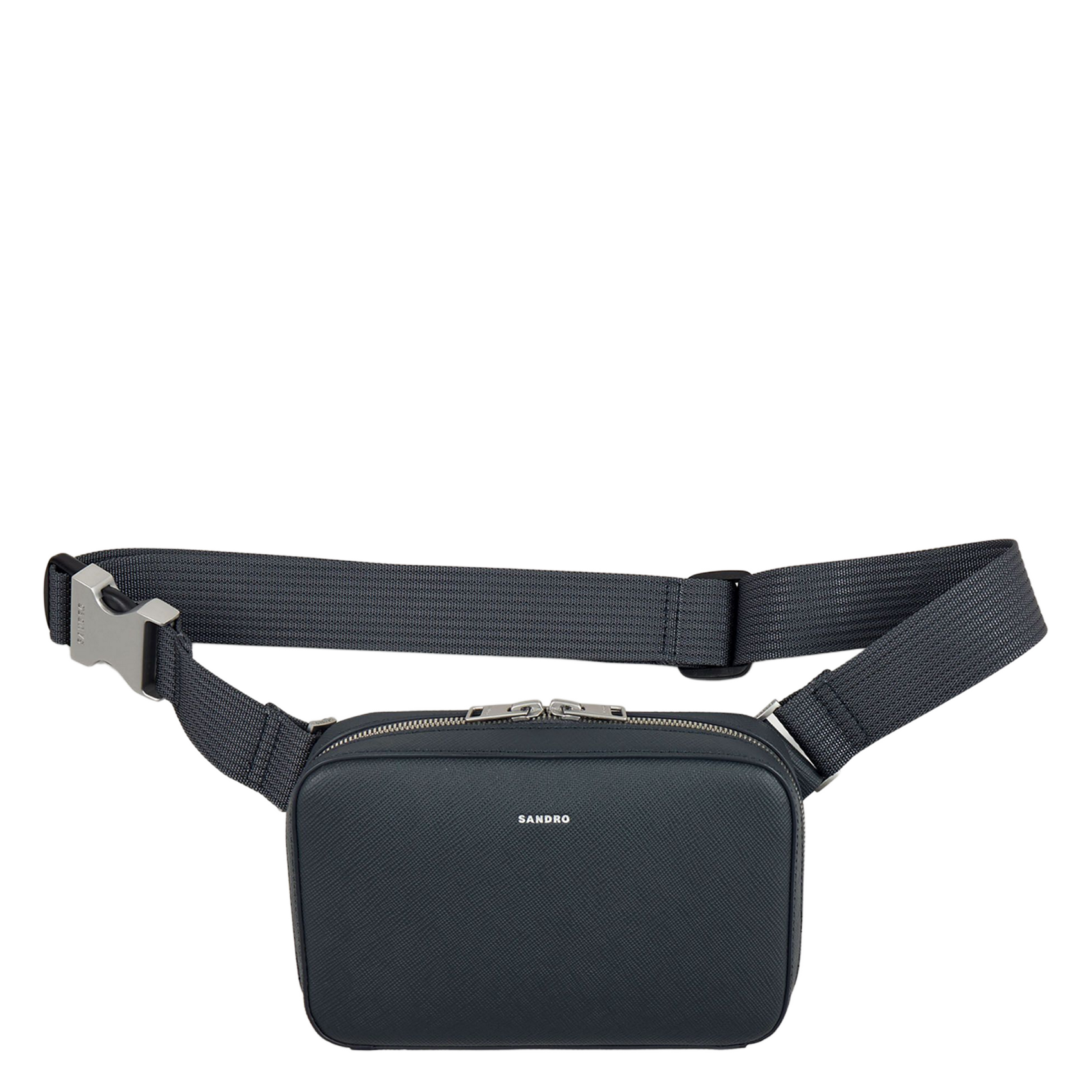 Leren crossbodytas  SANDRO Grijs