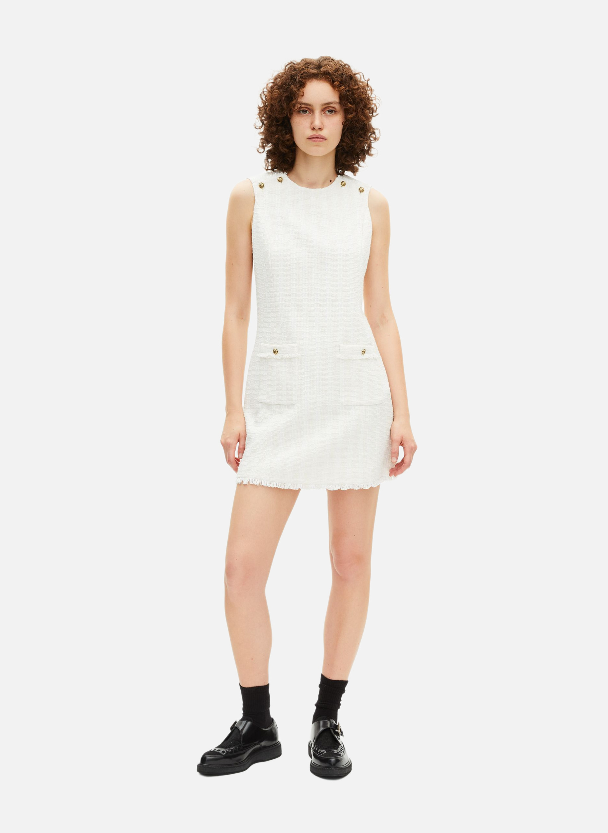 Short tweed dress THE KOOPLES Beige