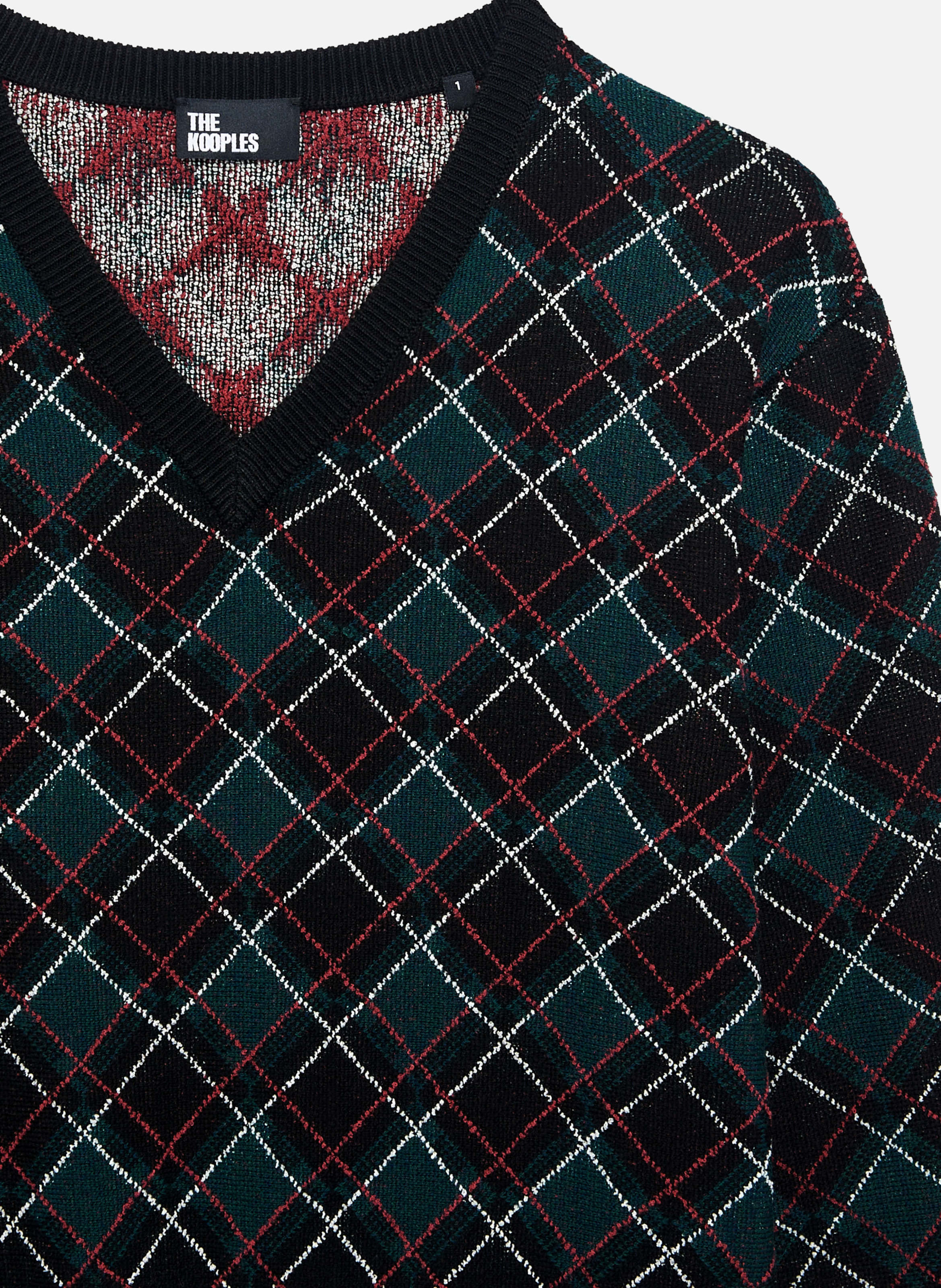 Checked sweater THE KOOPLES Black