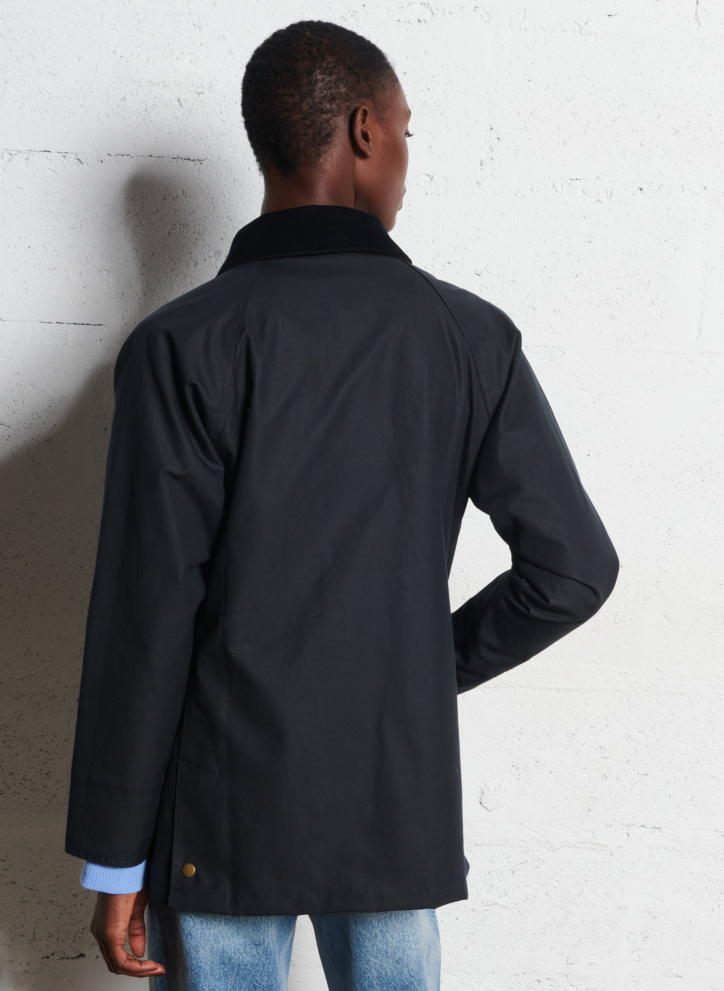 Parka col classique en coton BARBOUR Bleu