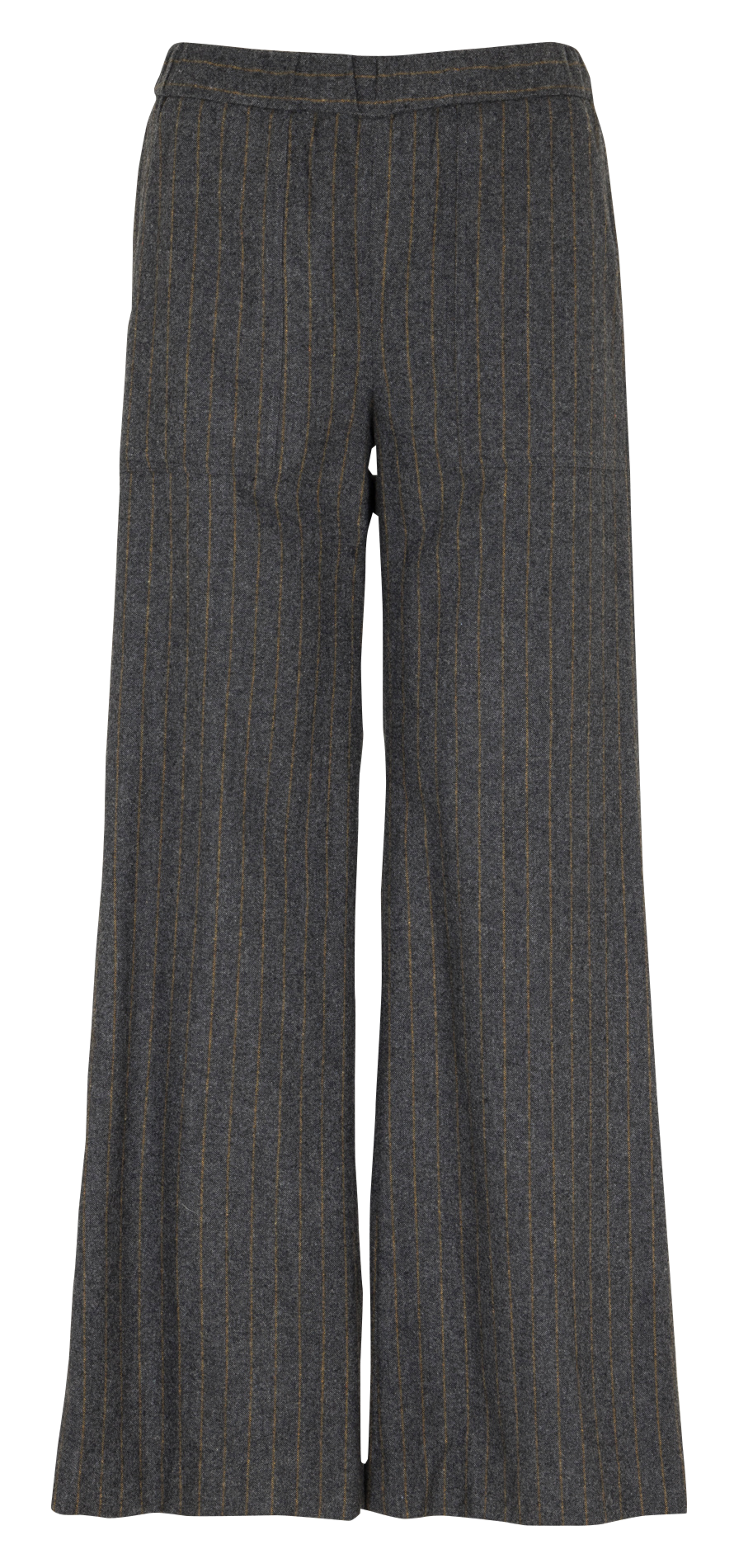 Wide leg wool blend trousers DIEGA Yellow