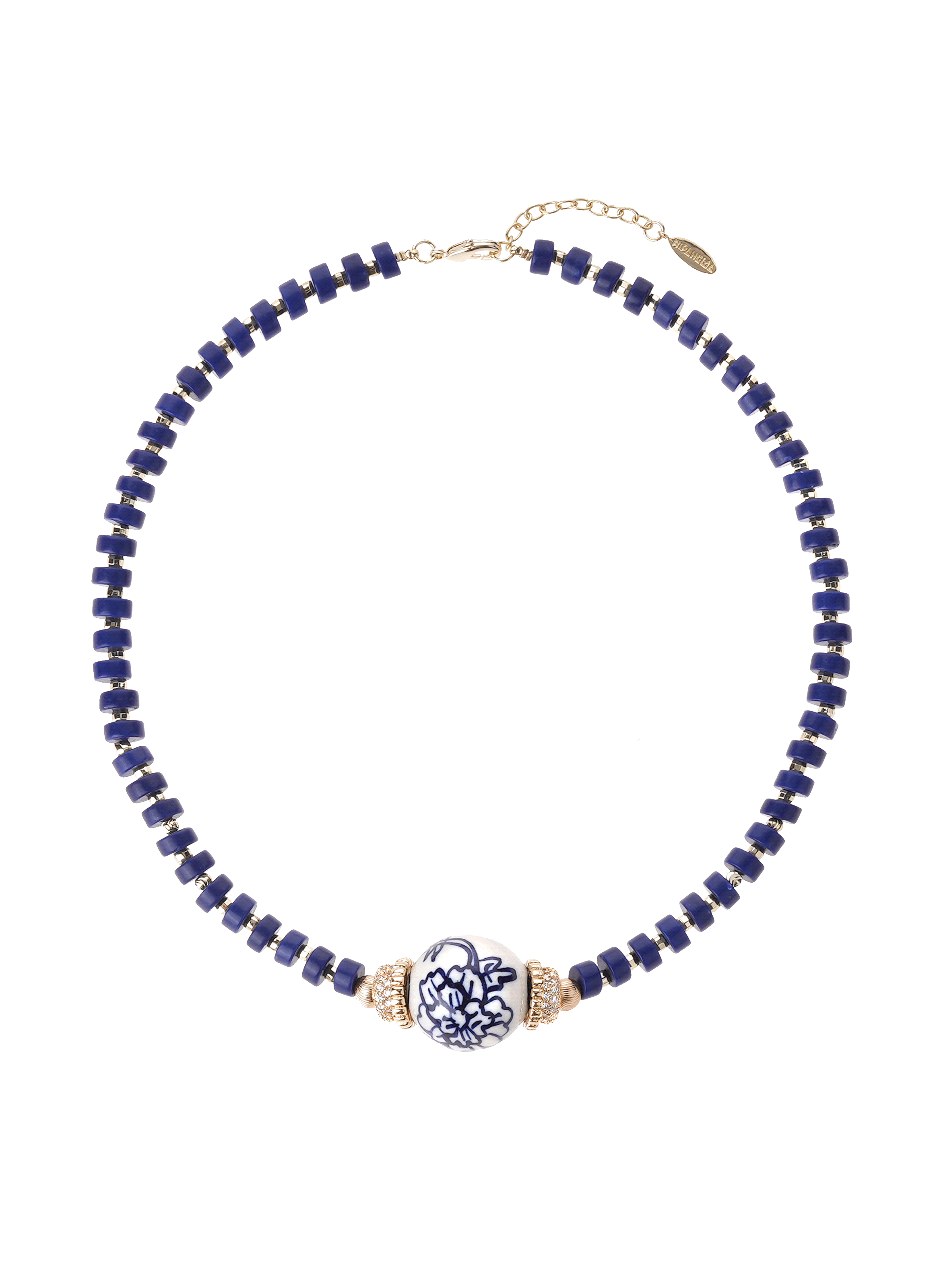 Pearl necklace with ceramic HIPANEMA Blue