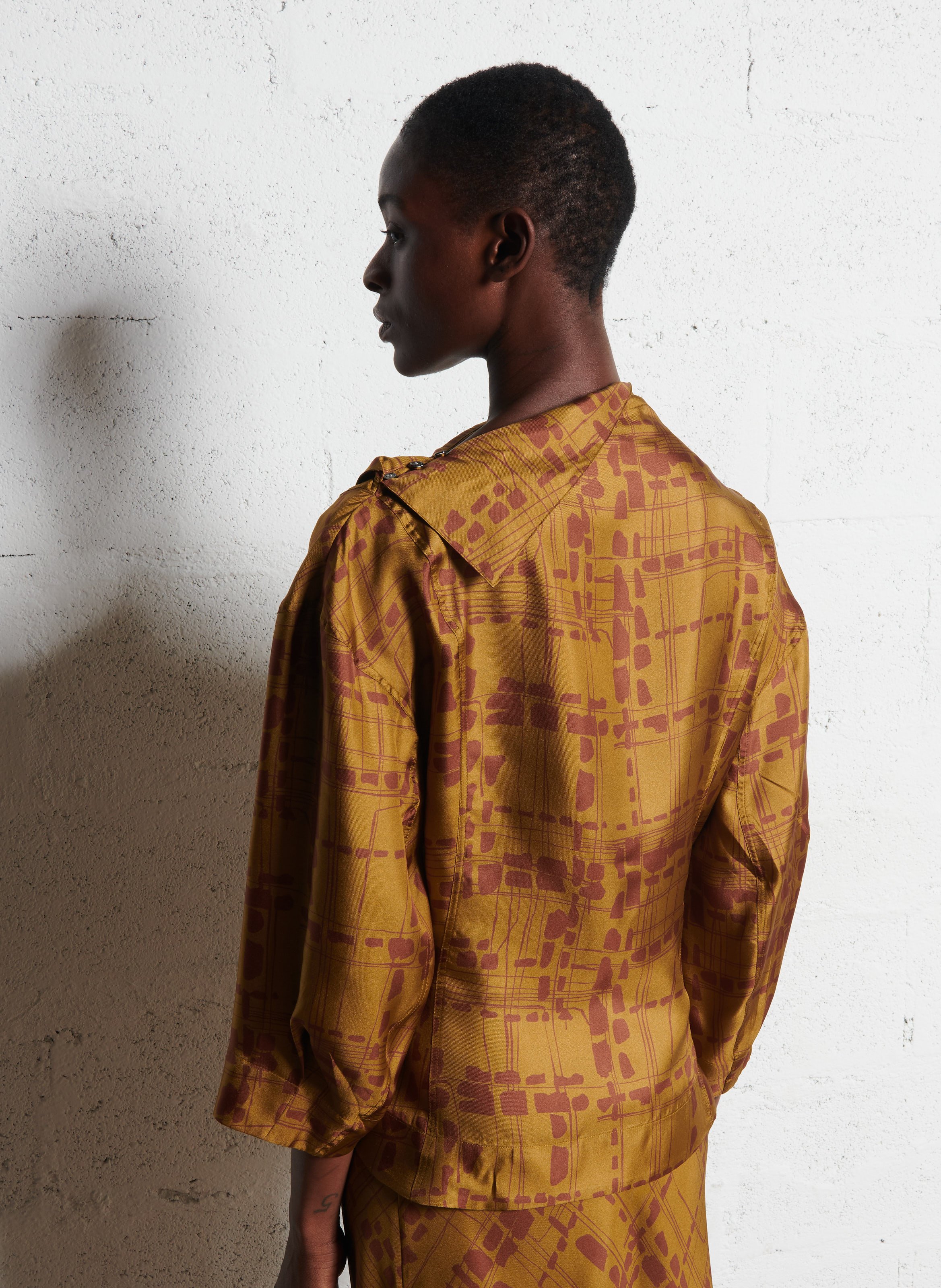 Fitted silk printed top SOEUR Multicolored