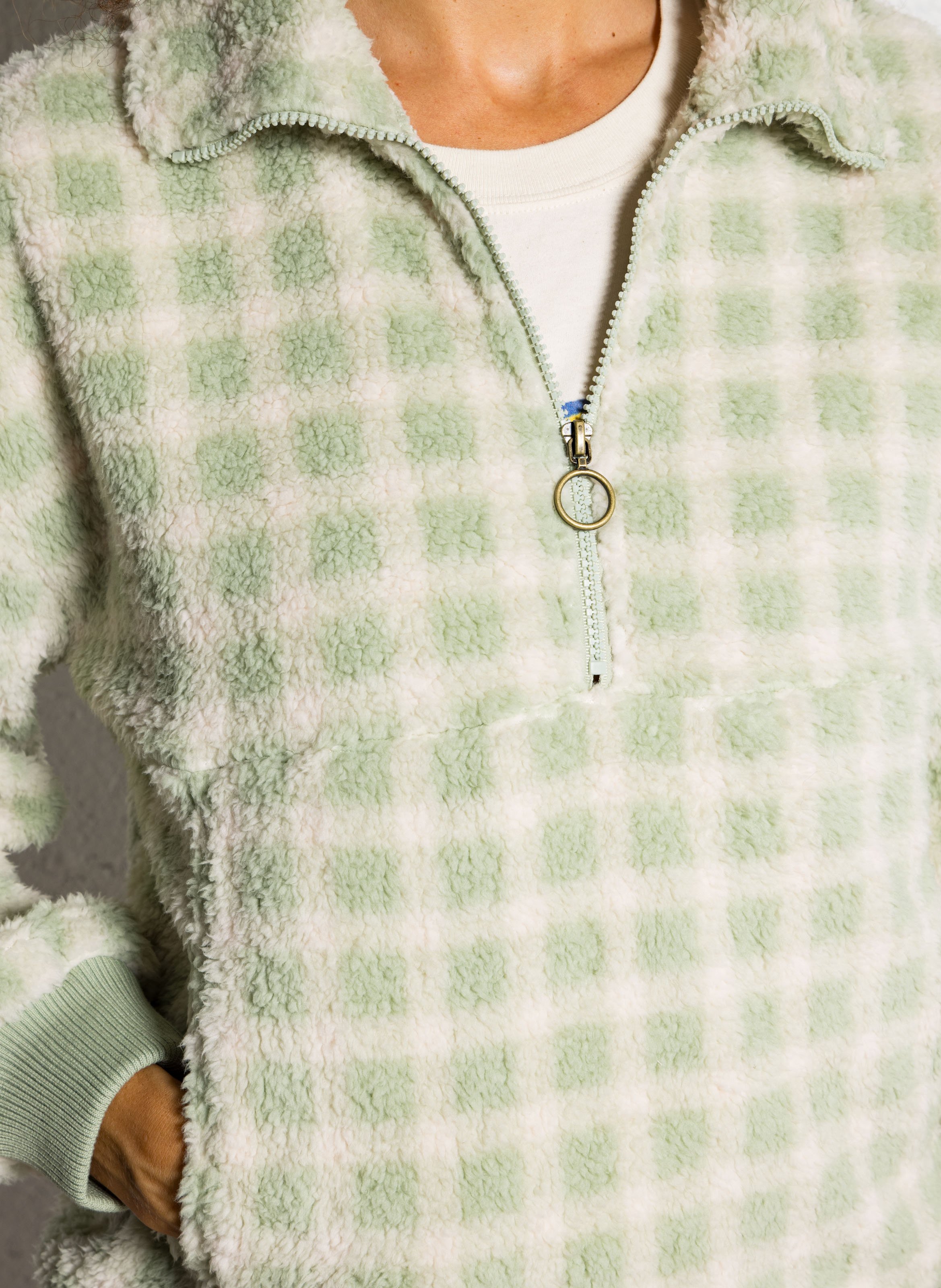 Sweat oversize col montant à imprimé BILLABONG Vert