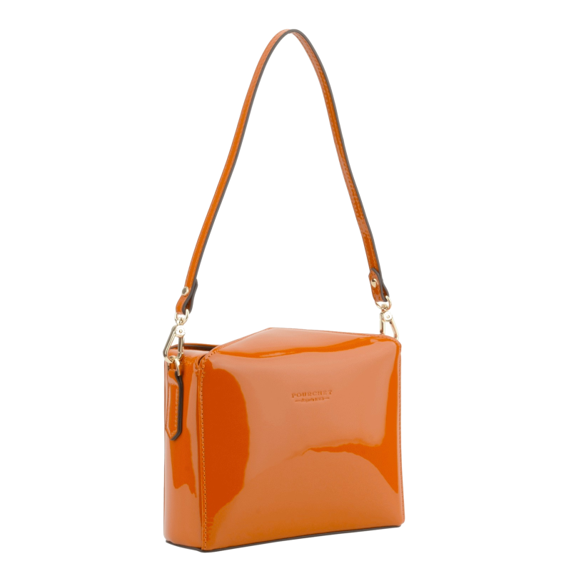 Shoulder bag - synthetic and leather POURCHET Orange