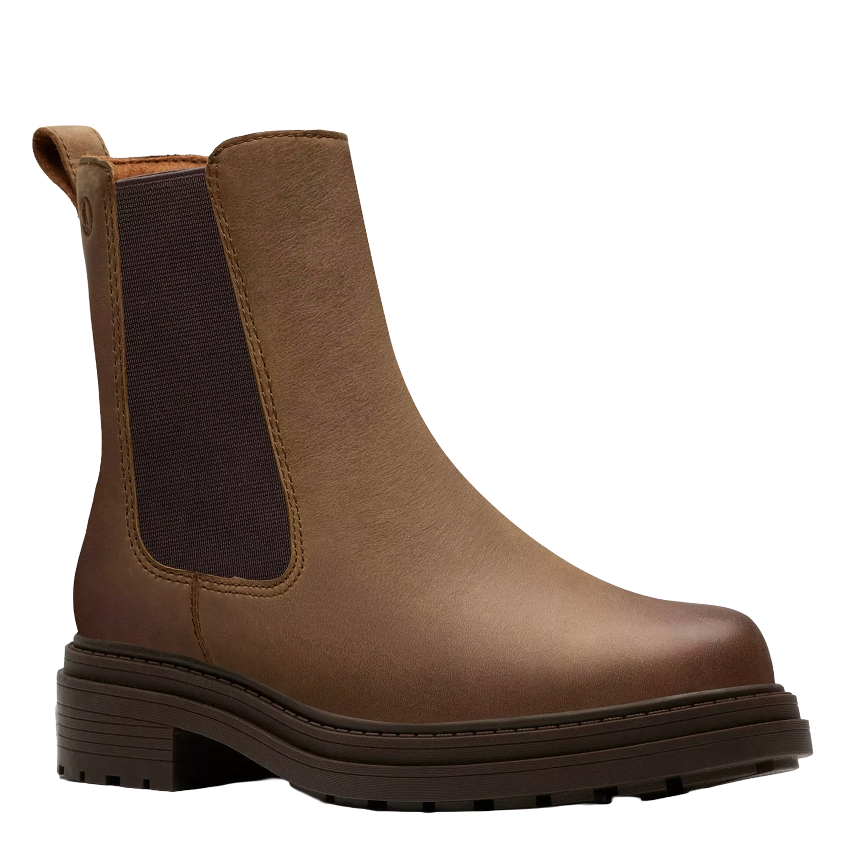 Boots Chelsea en cuir vieilli CLARKS Marron