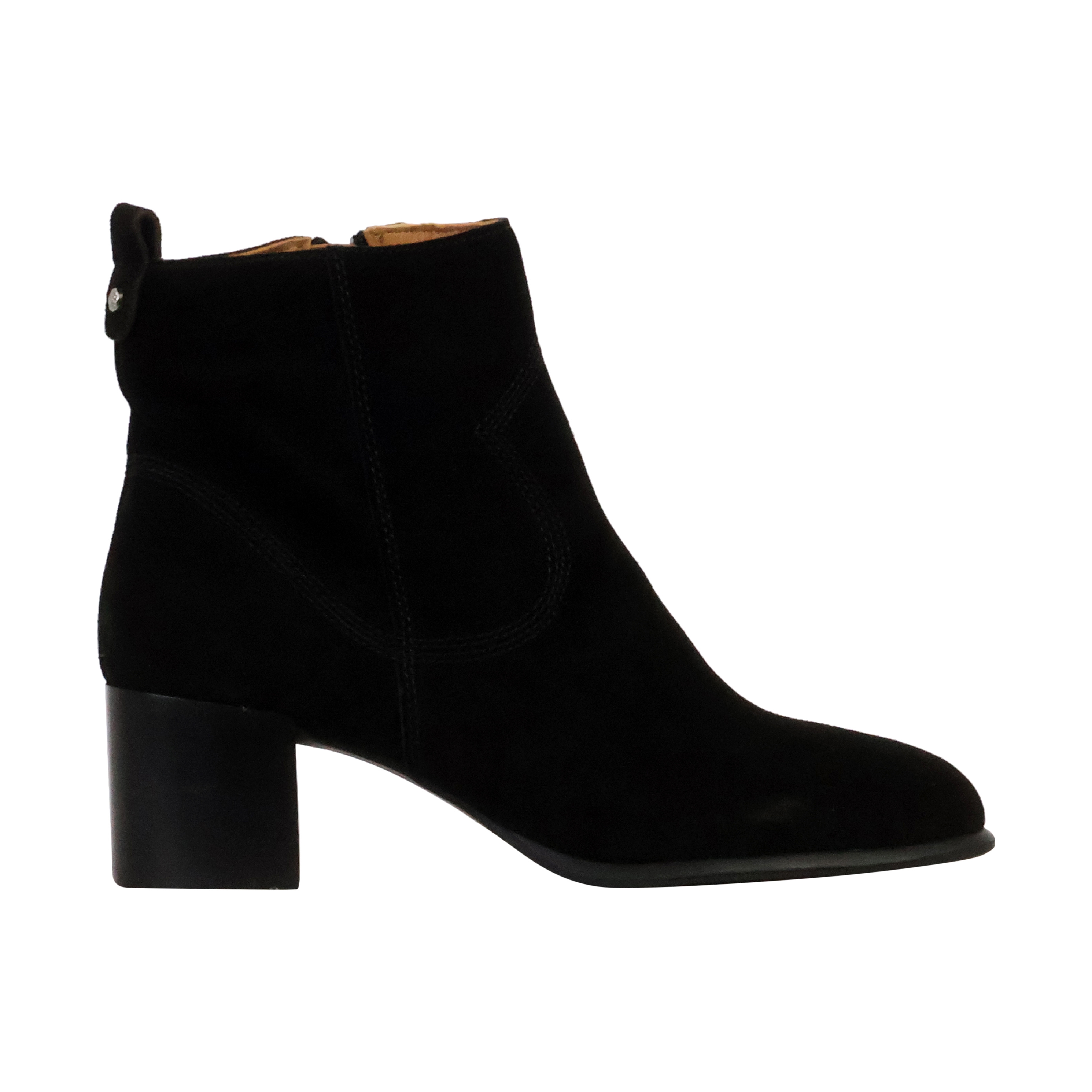 Aurelie leather heeled ankle boots  Noir
