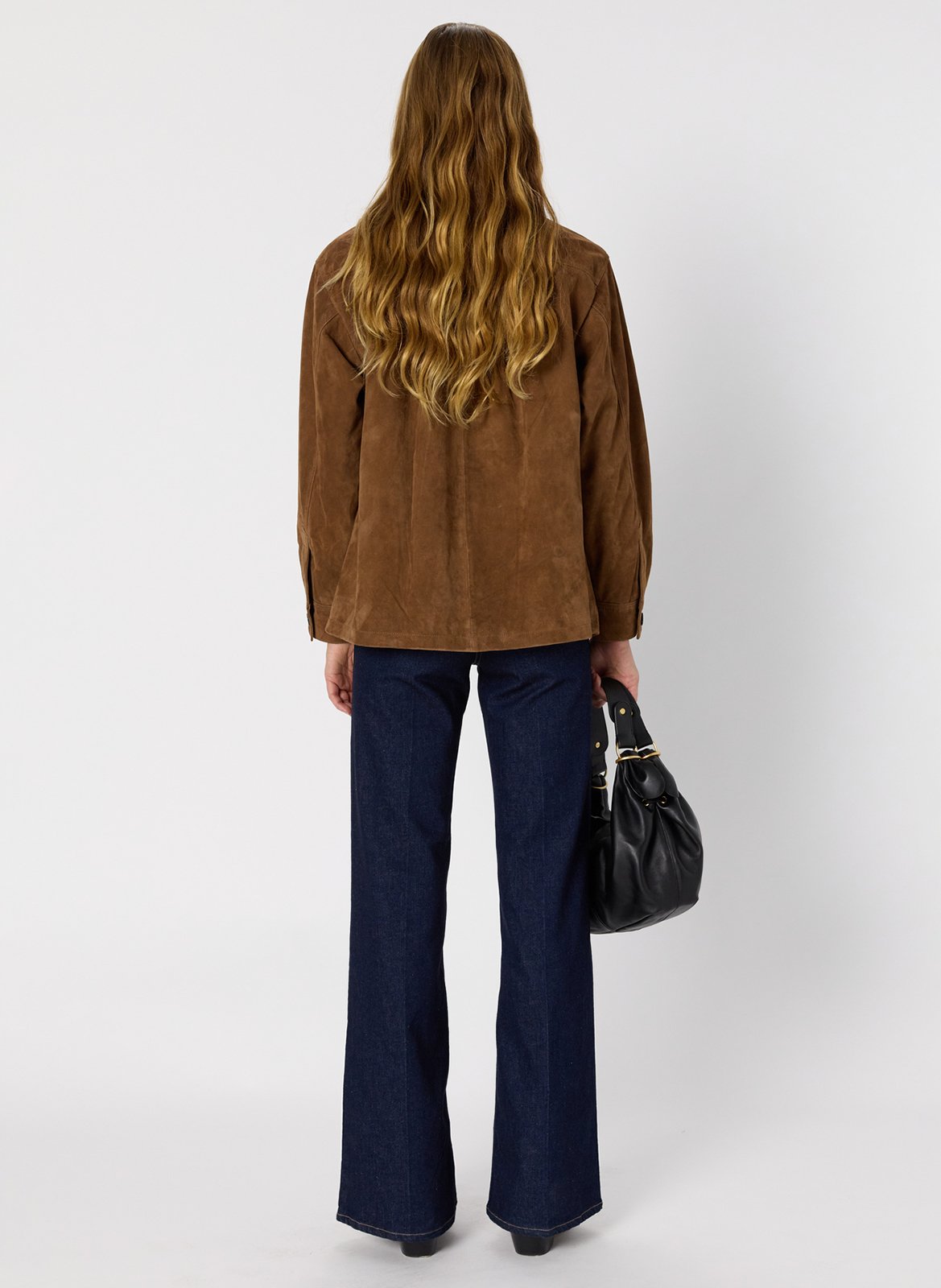 Veste col classique en cuir  GERARD DAREL Marron