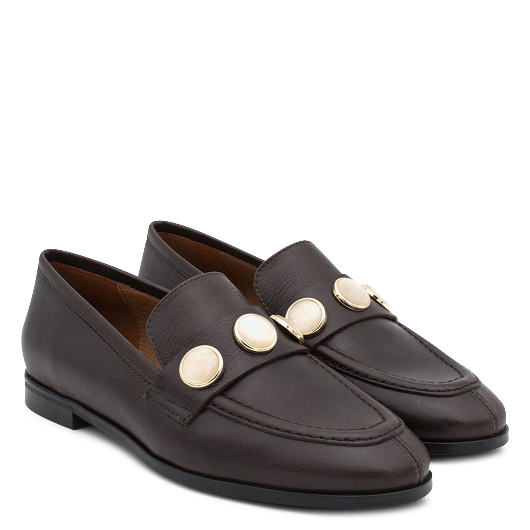 Mocassins en cuir ANGEL ALARCON Marron