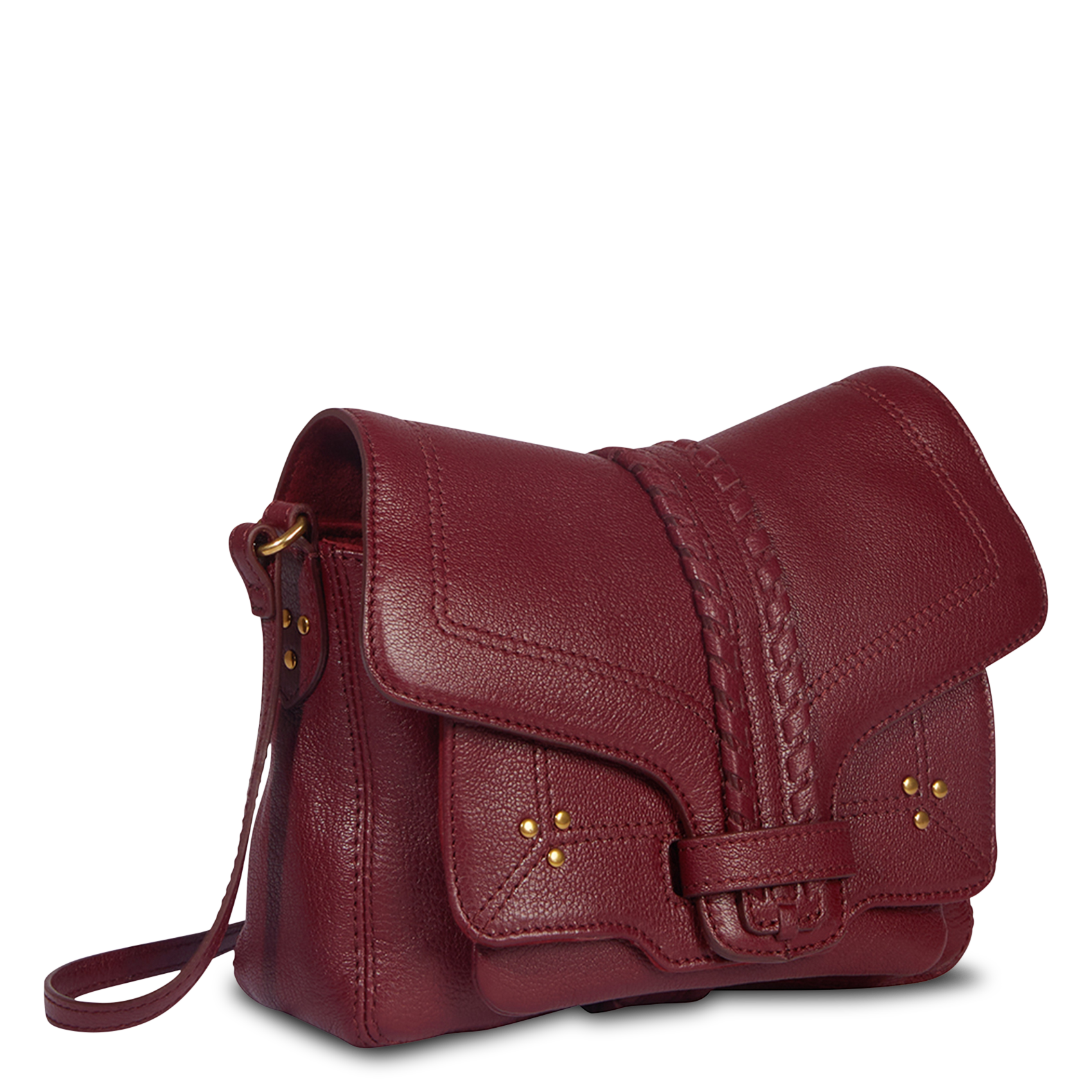 Sac bandoulière à rabat en cuir JEROME DREYFUSS Red