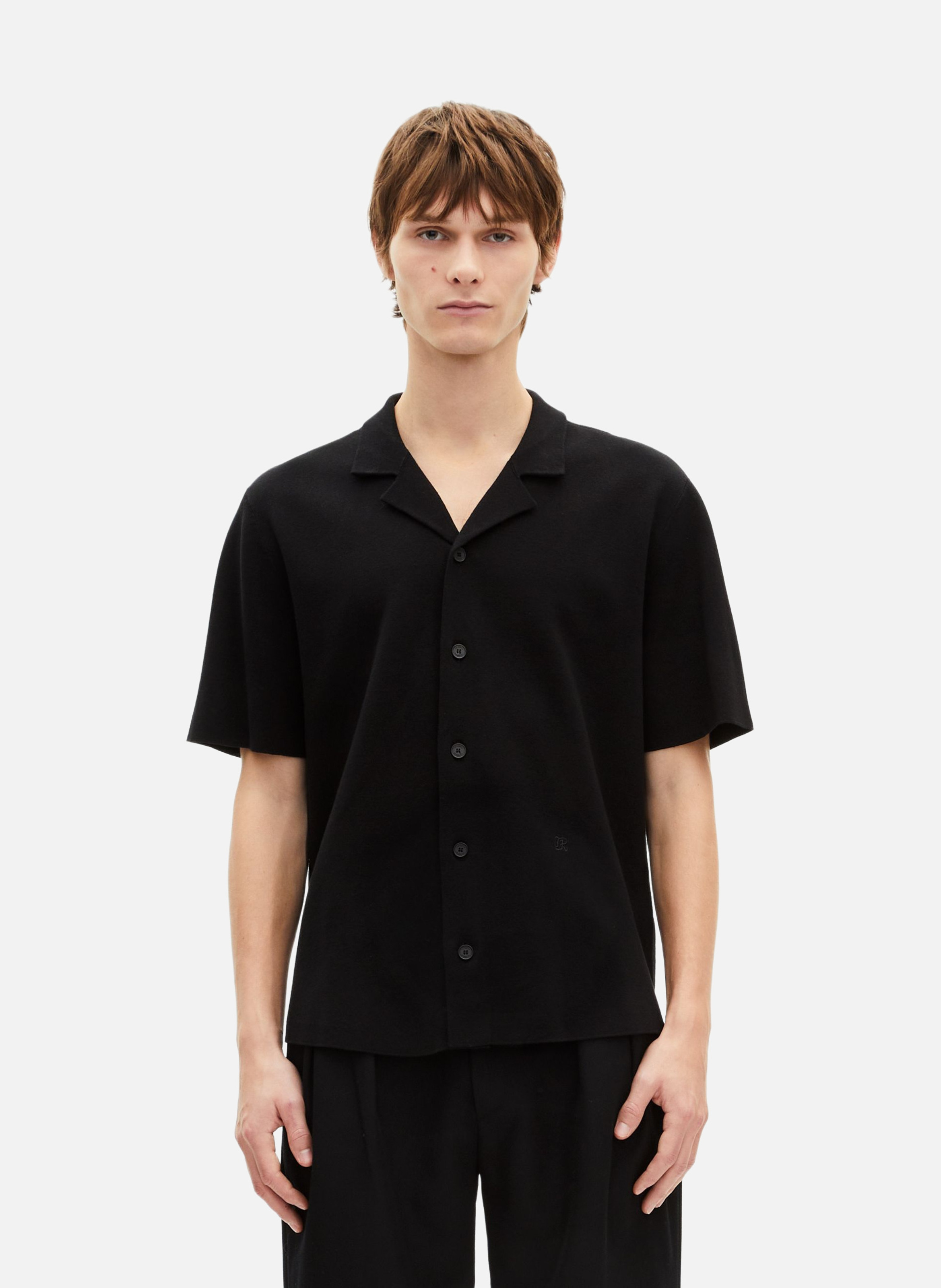 Short-sleeved knit shirt THE KOOPLES Black