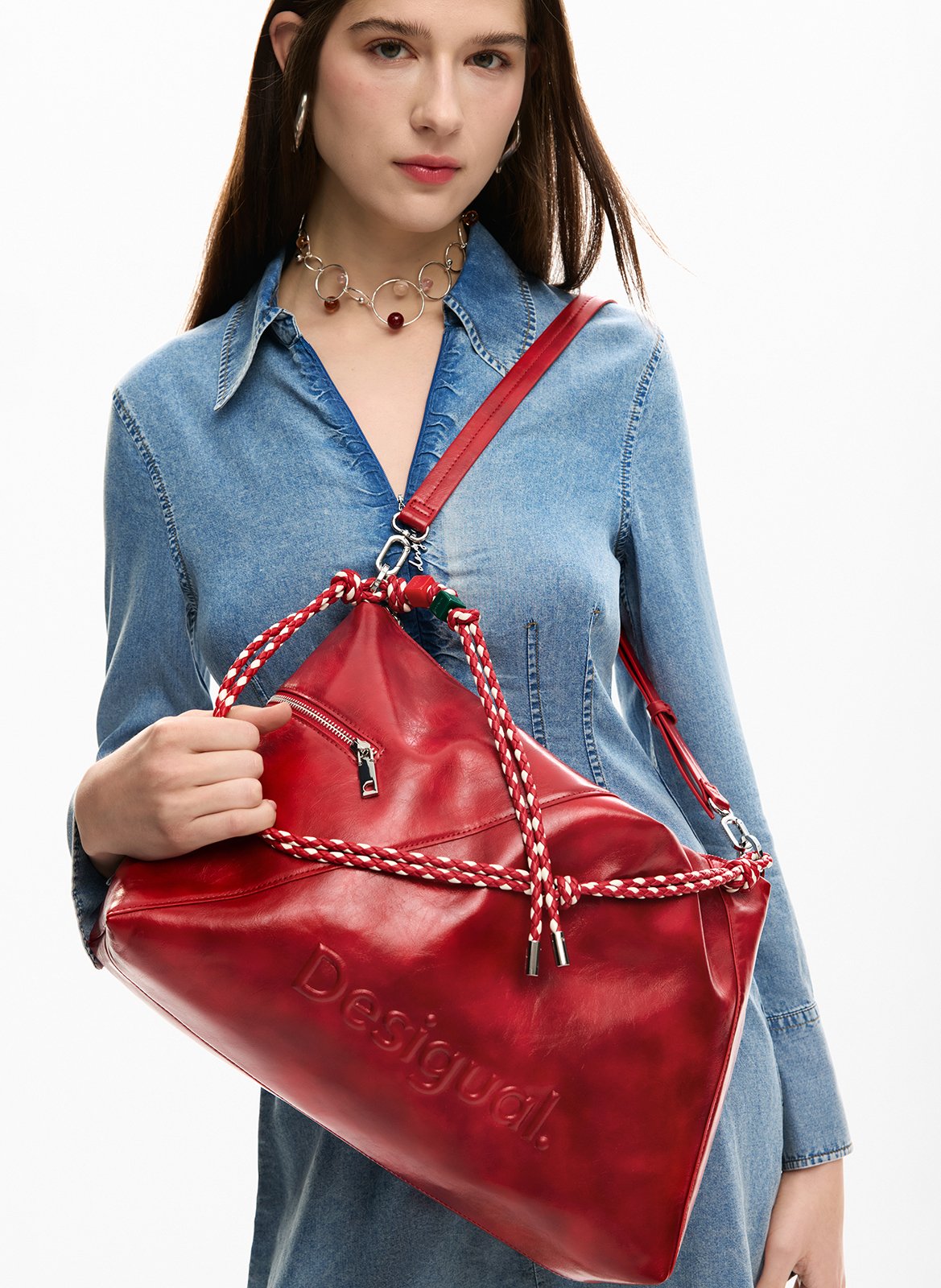 Sac porté épaule DESIGUAL Rouge
