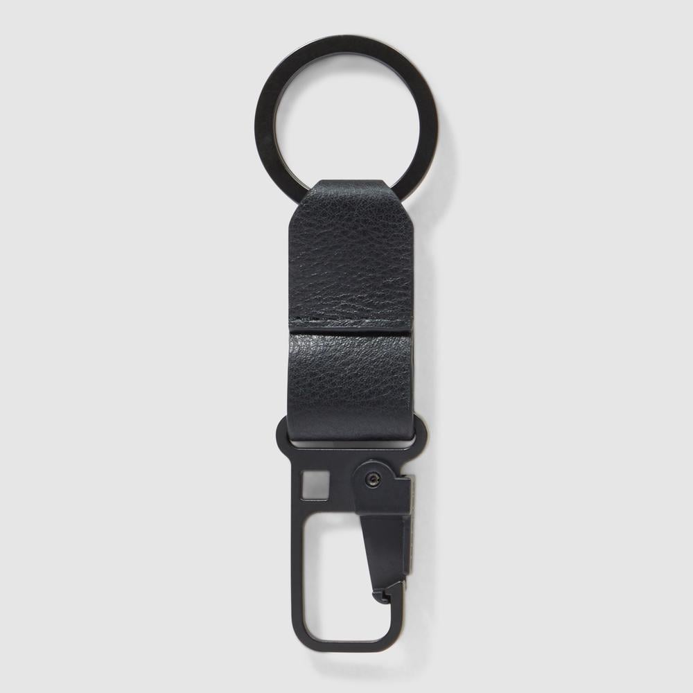 Asia leather keyring PIQUADRO Black