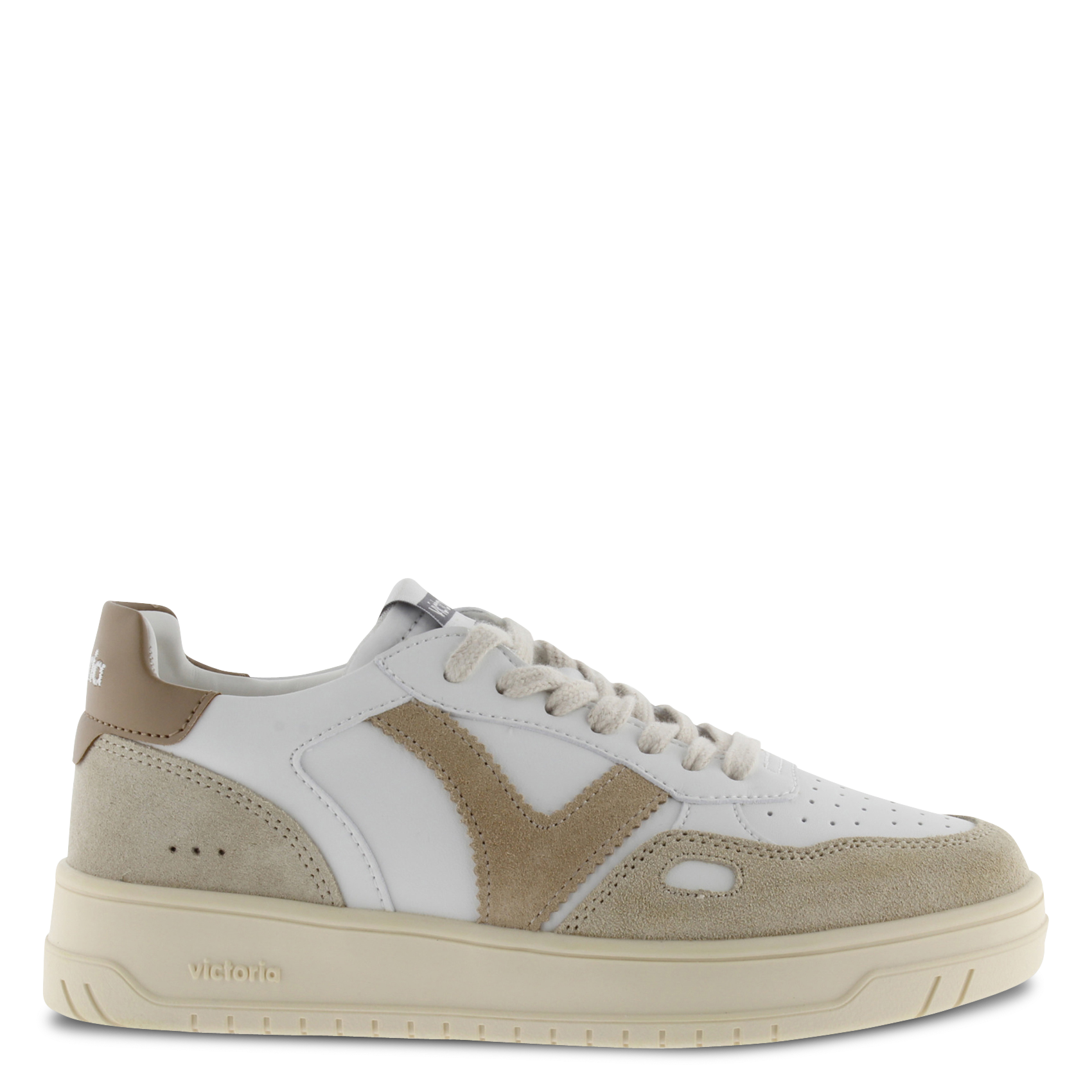 Baskets basses en cuir VICTORIA Beige