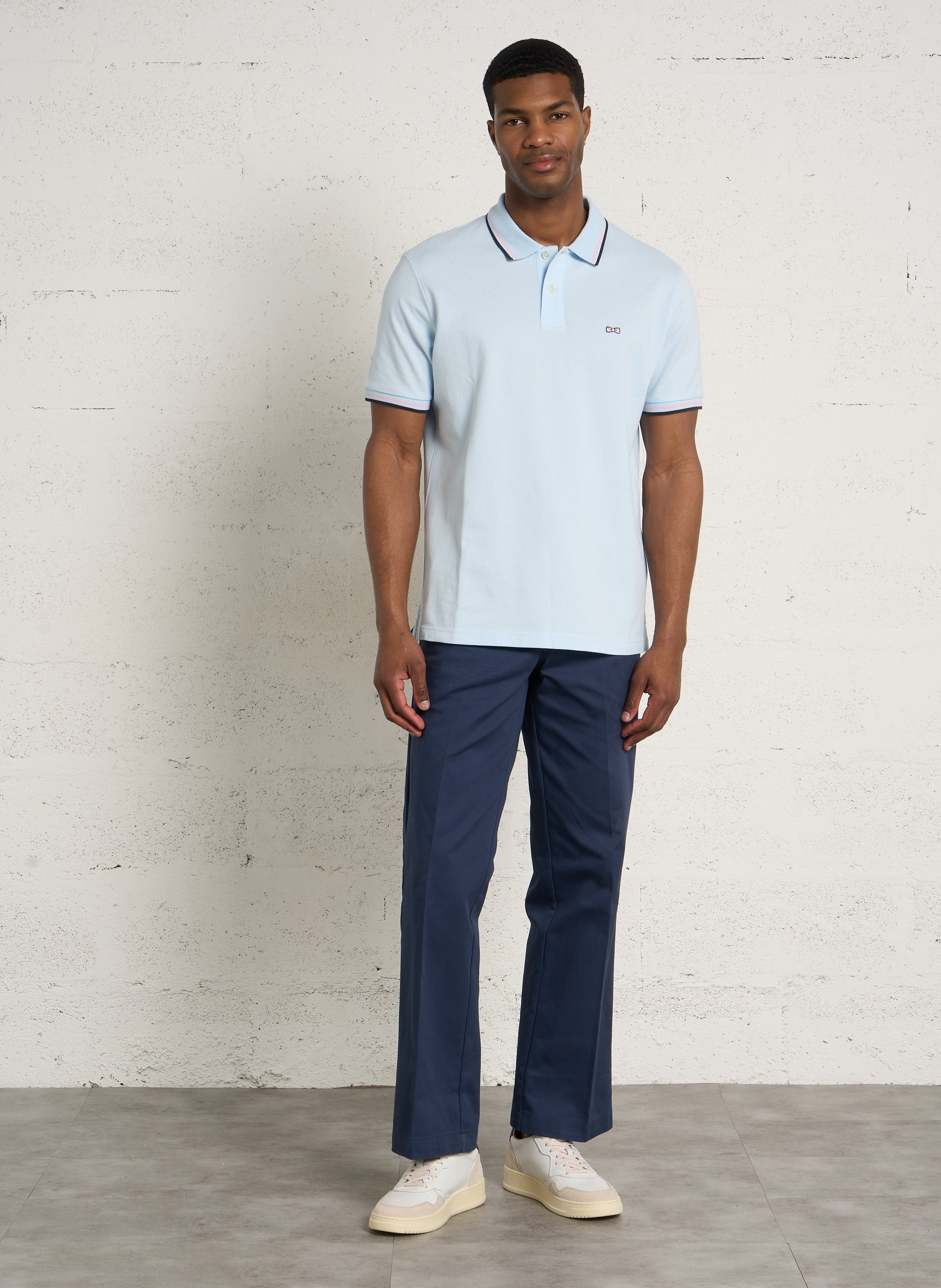 Gerade geschnittenes Poloshirt aus Baumwolle EDEN PARK Blau