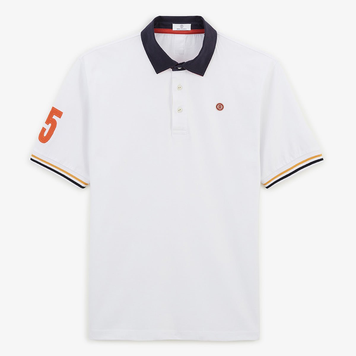 Short-sleeve cotton jersey polo 15 sleeve SERGE BLANCO White