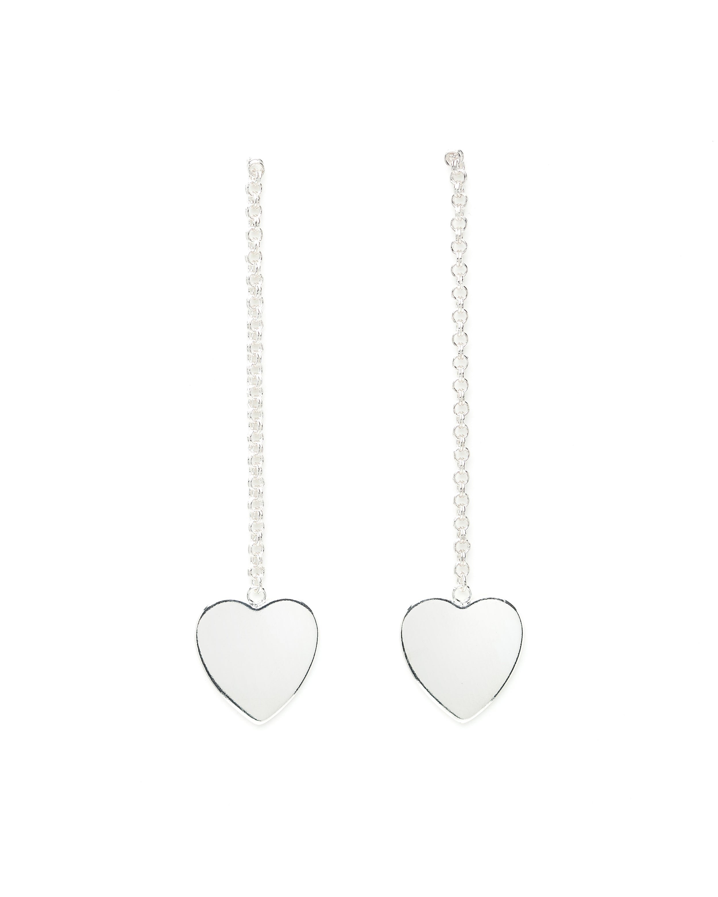 Dangling heart-shaped gold-plated earrings MONSIEUR SIMONE