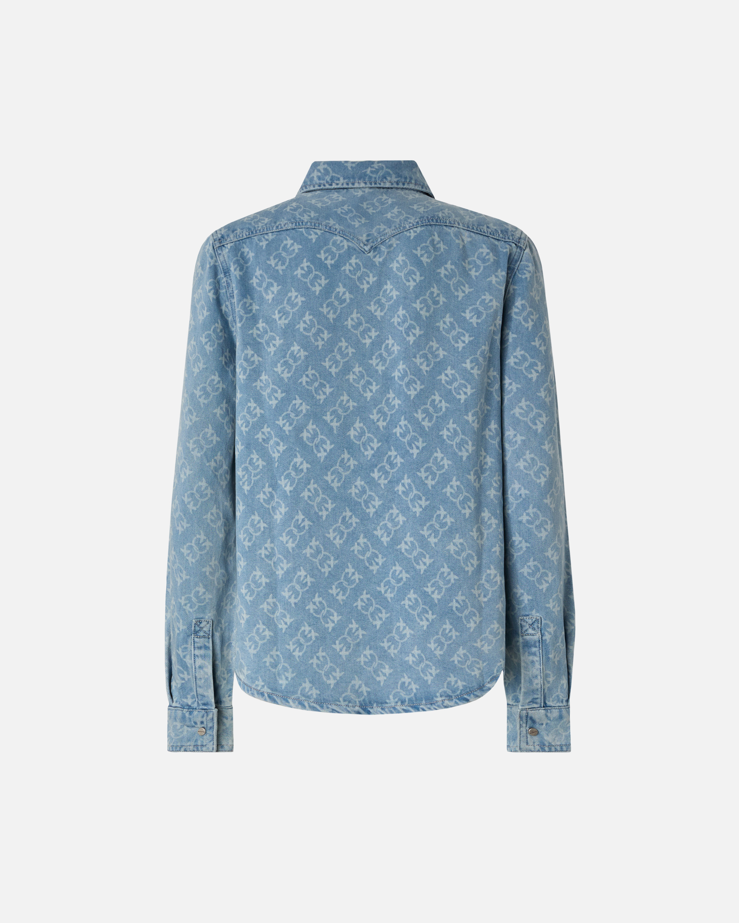 Chemisier en denim avec logo love birds PINKO Bleu