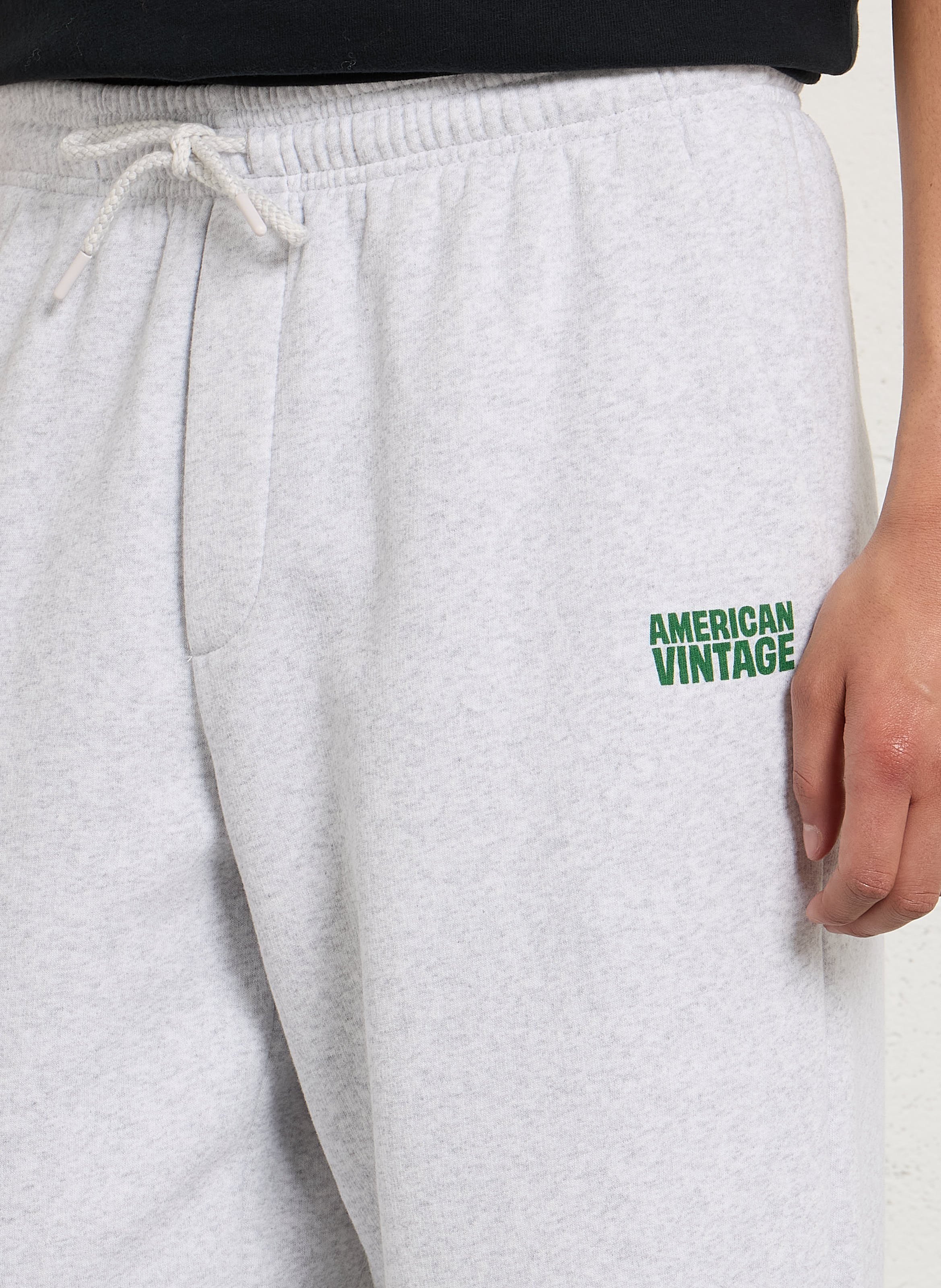 Rechte joggingbroek van molton AMERICAN VINTAGE Grijs