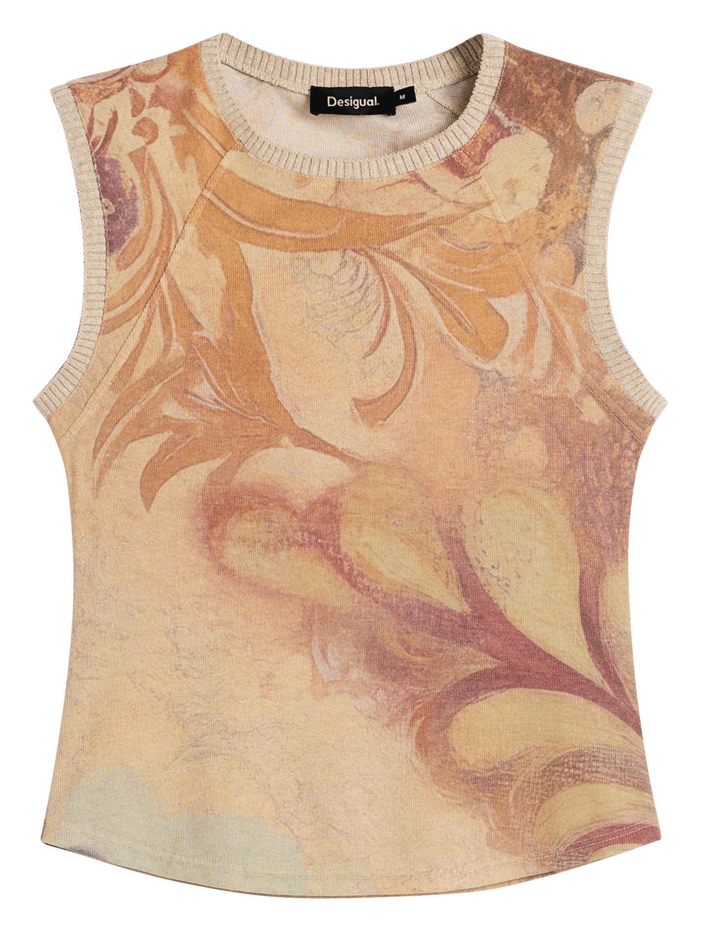 Top imprimé col rond  DESIGUAL Multicolore