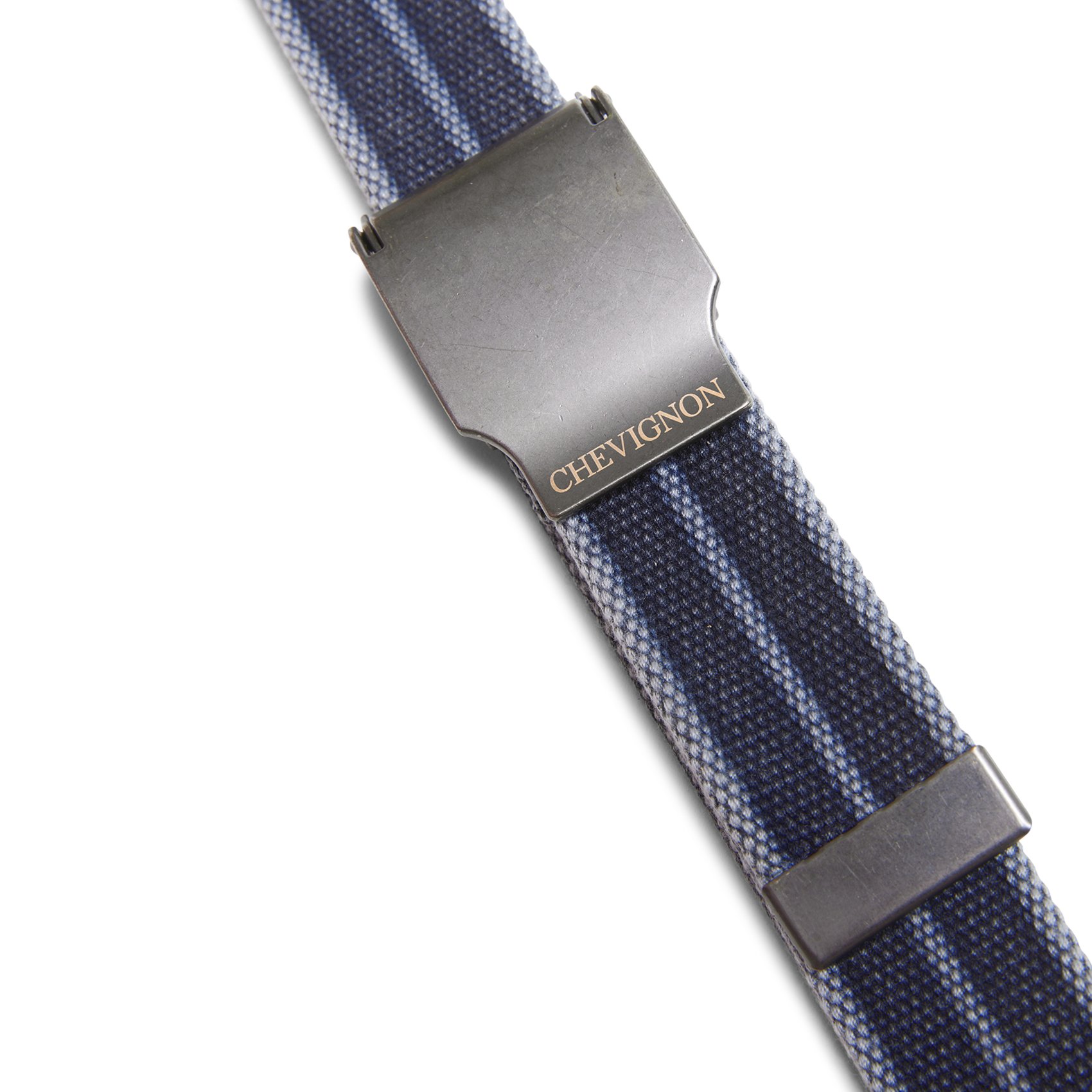 Gestreepte riem met metalen gesp CHEVIGNON Blauw