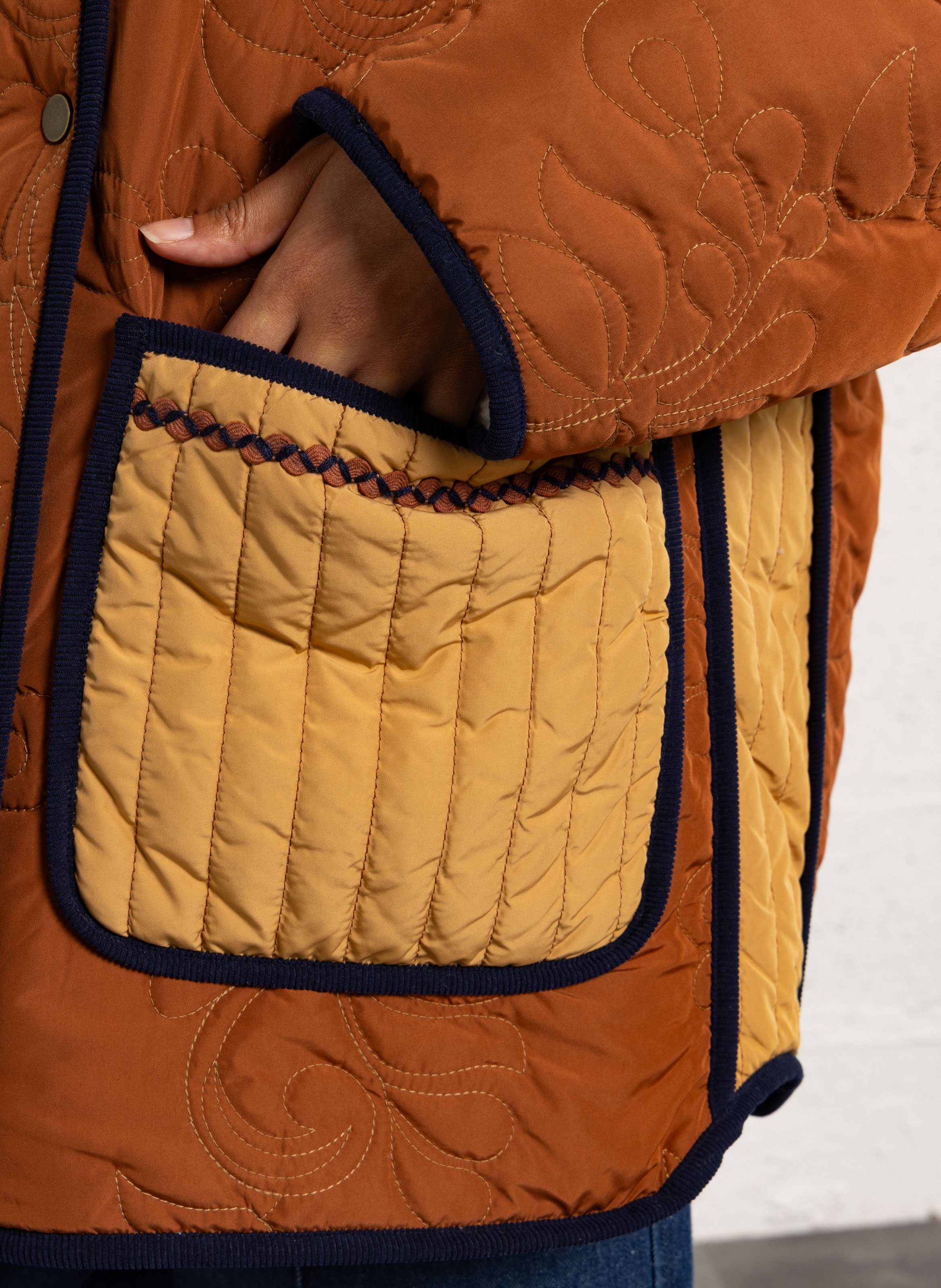 Coat with hood LOUISE MISHA Brown