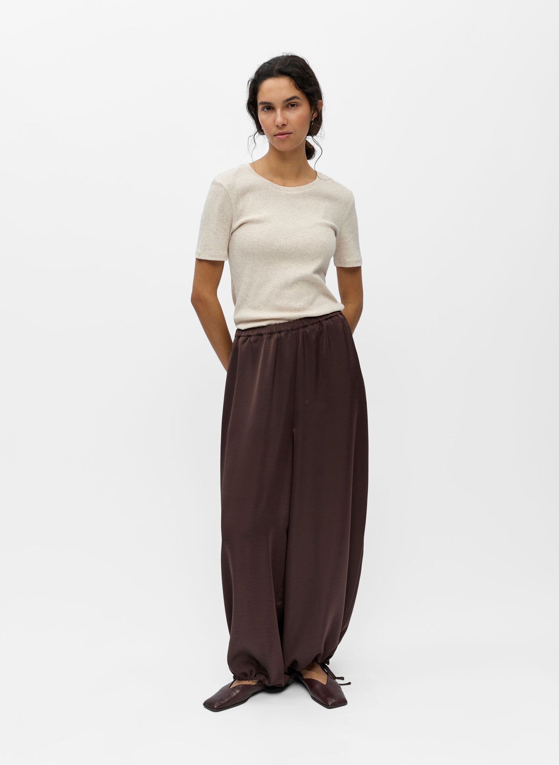 Wijde broek OBJECT Bruin