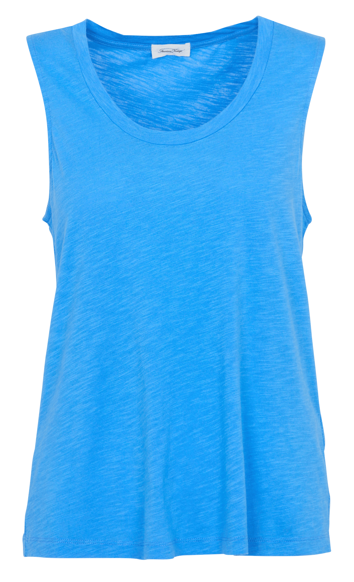 Singlet van katoenmix met ronde hals AMERICAN VINTAGE