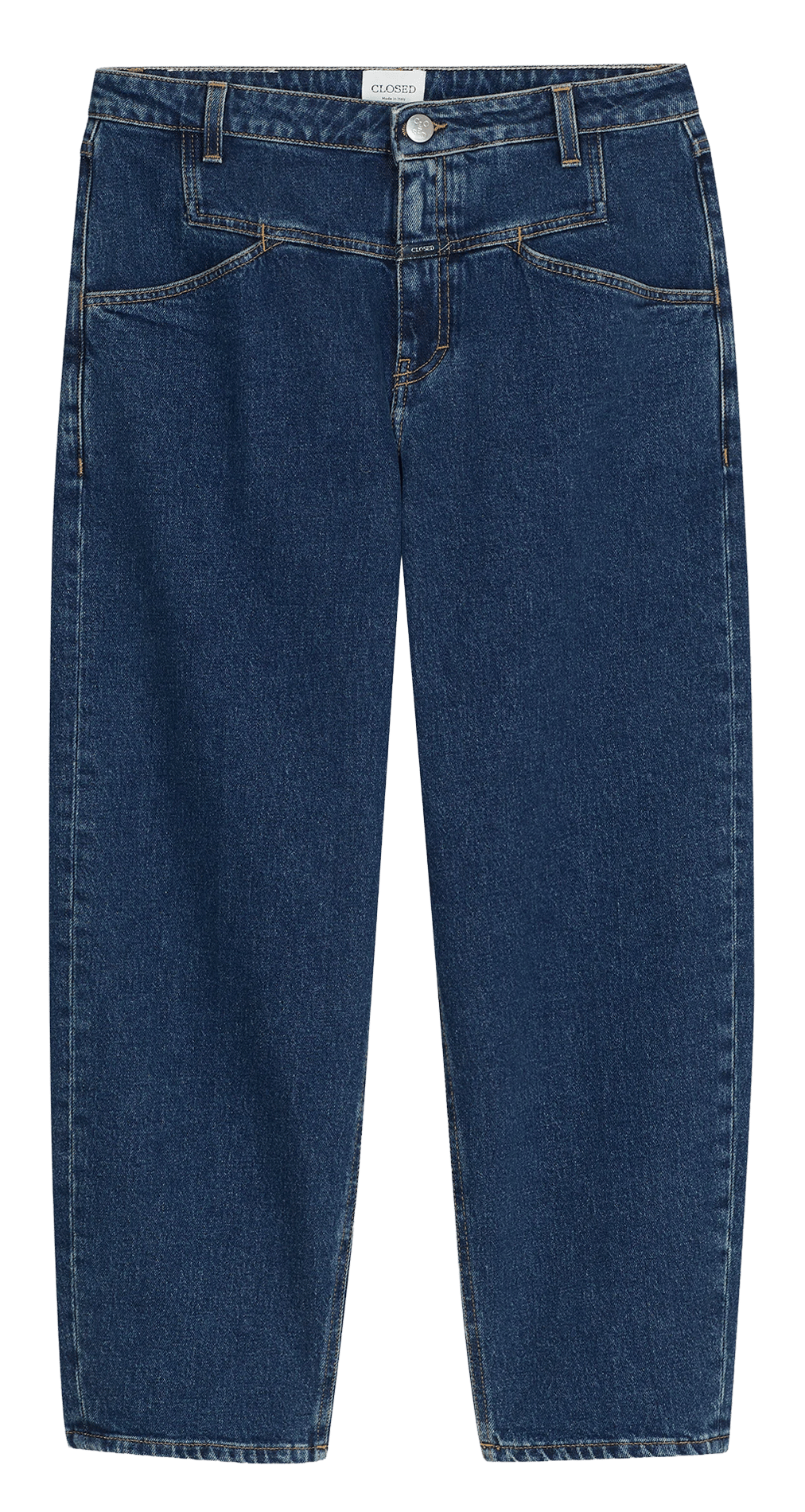 Cotton-blend straight-leg jeans CLOSED Blue