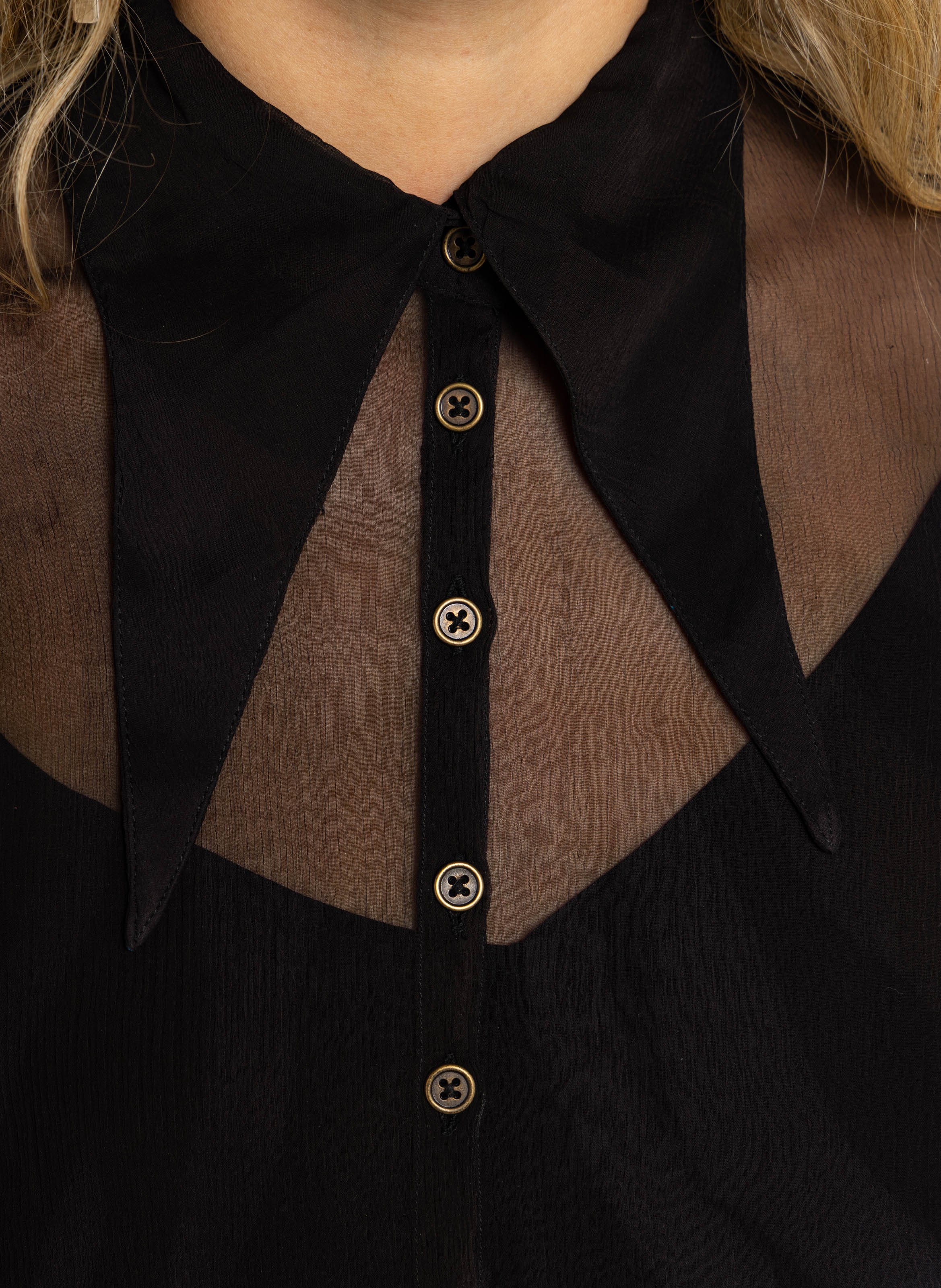 Sheer straight shirt MES DEMOISELLES Multicolored