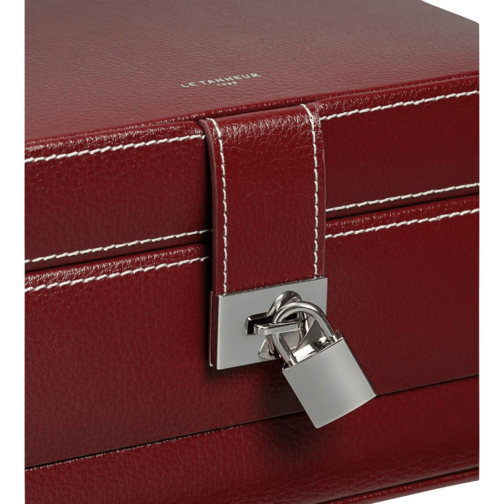 Medium-sized leather jewelry box | Red LE TANNEUR Women