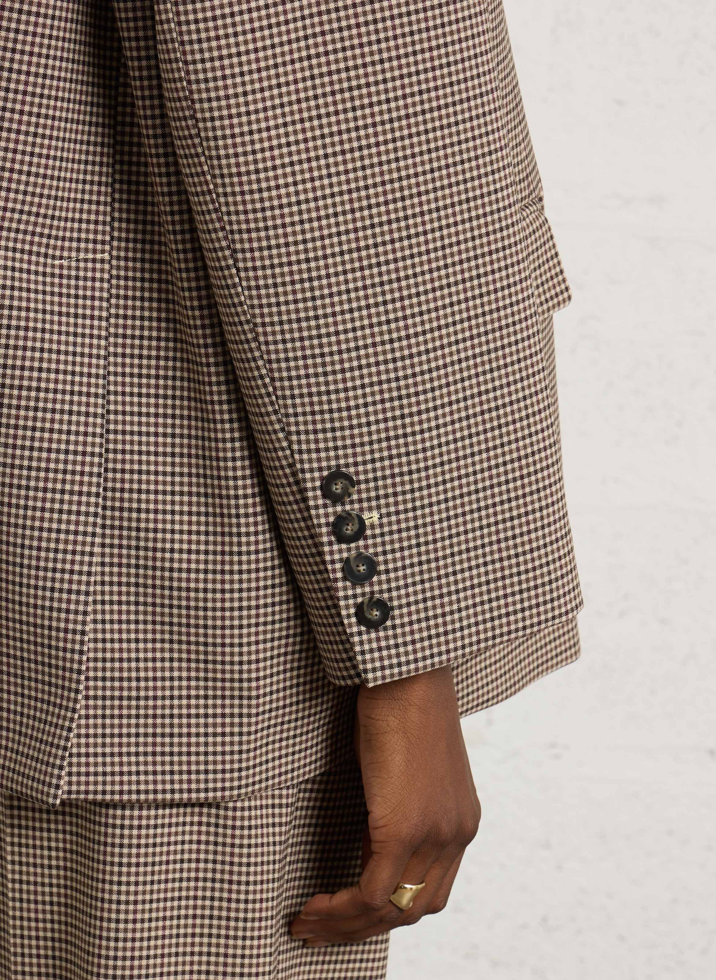 Blazer oversize à carreaux IMPERIAL Beige